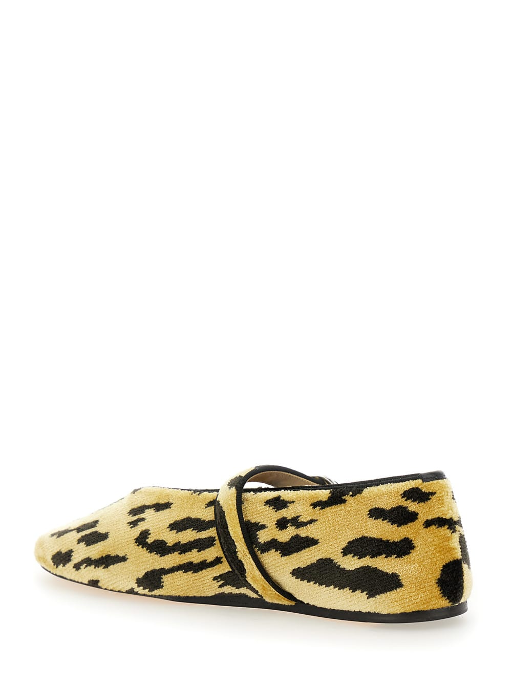 Shop Le Monde Beryl Stella Multicolor Ballerinas With All-over Leopard Print In Velvet Woman