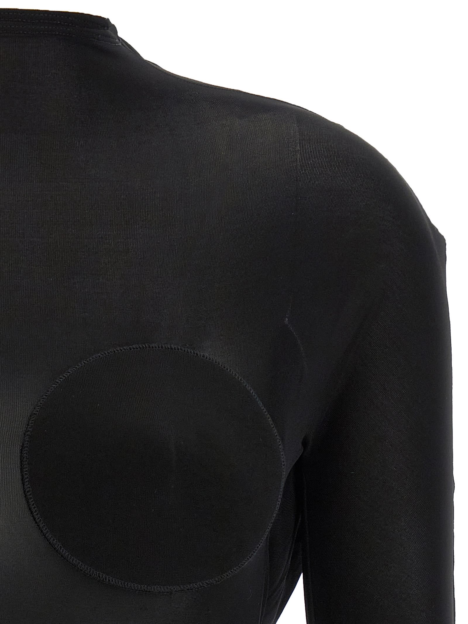 Jean Paul Gaultier Light Jersey Backless Top With Covered Cup Detail In Black