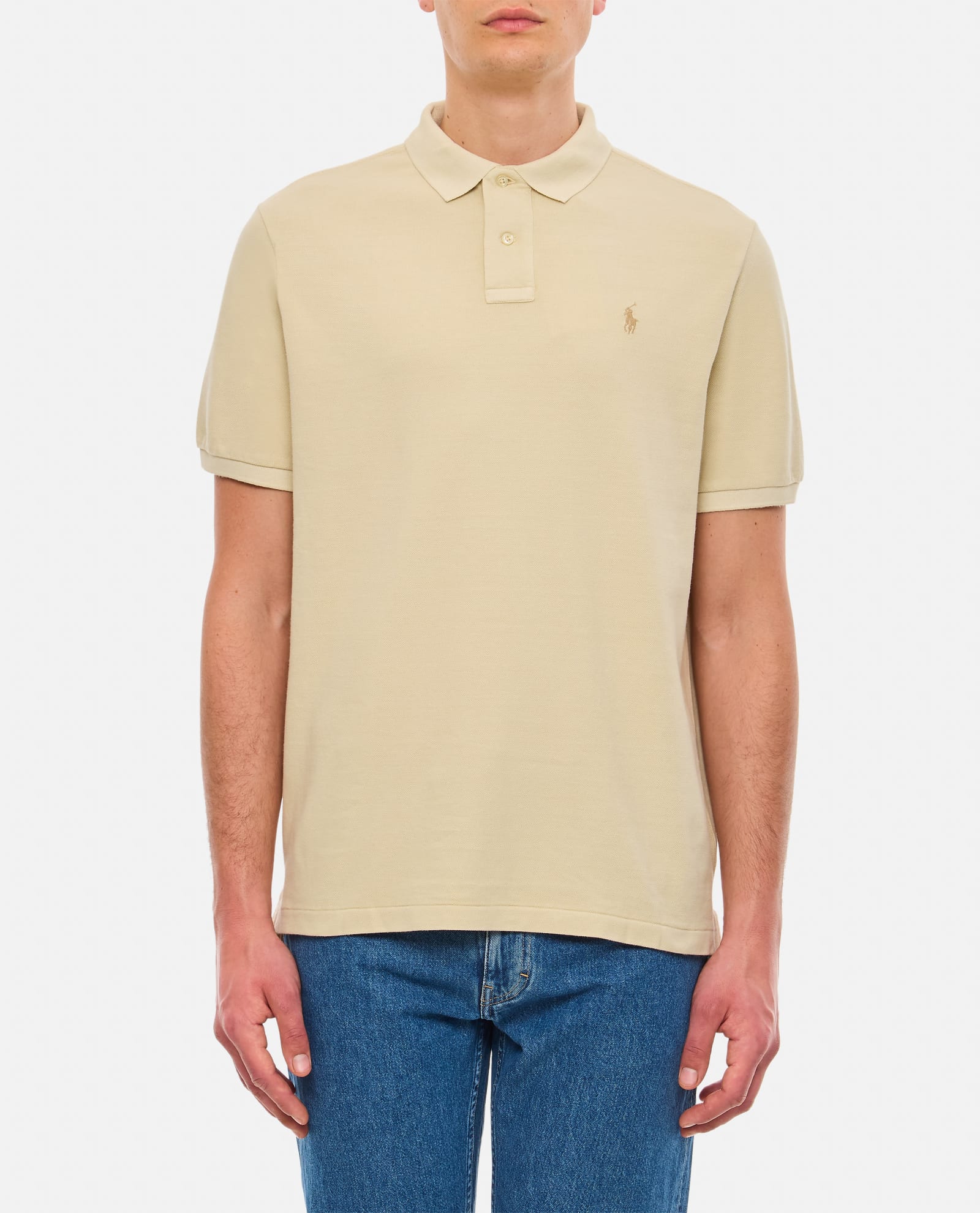 Ralph Lauren Cotton Polo Shirt In Natural