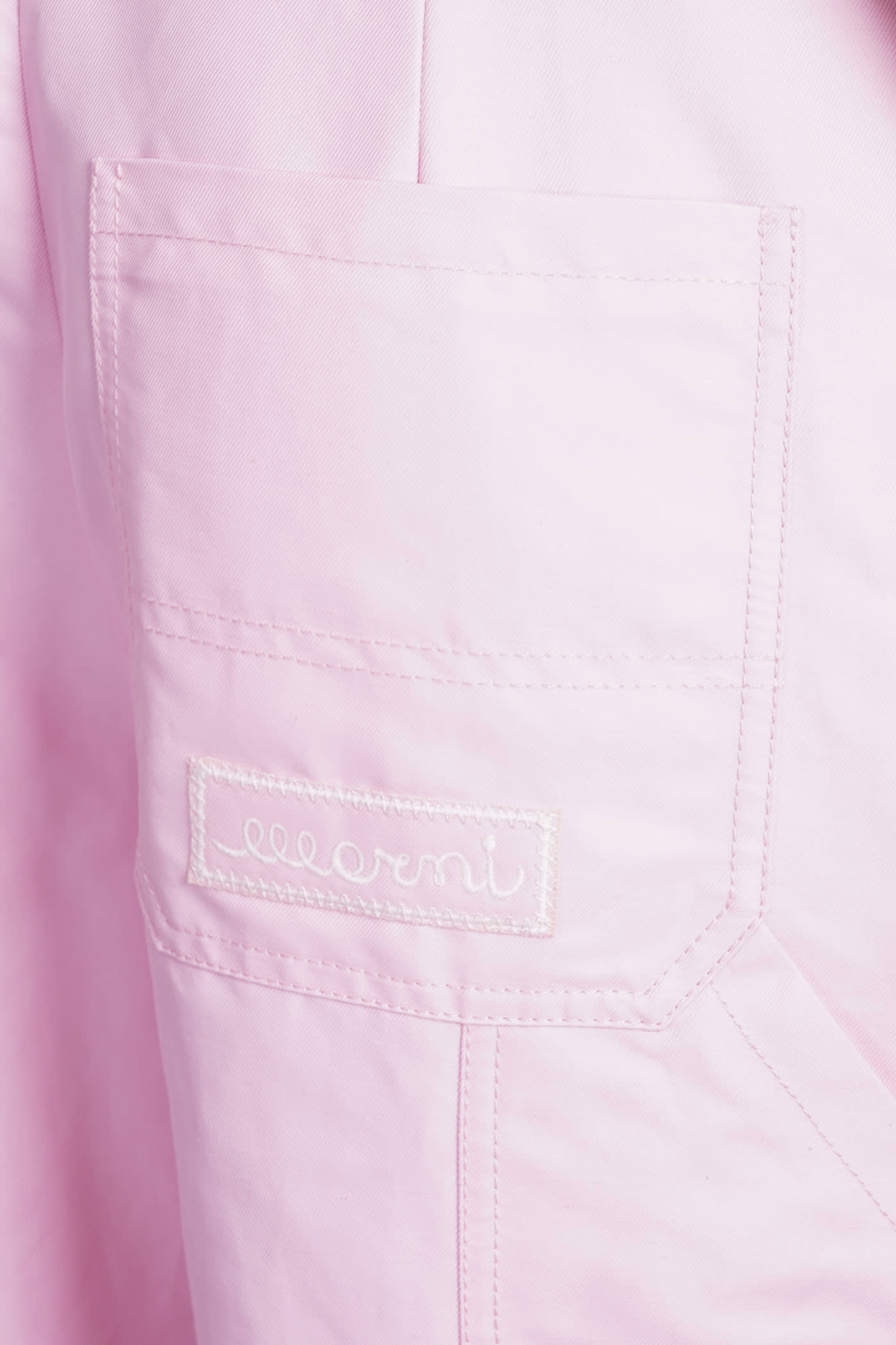 Shop Marni Logo Embroidery Pants In Pink