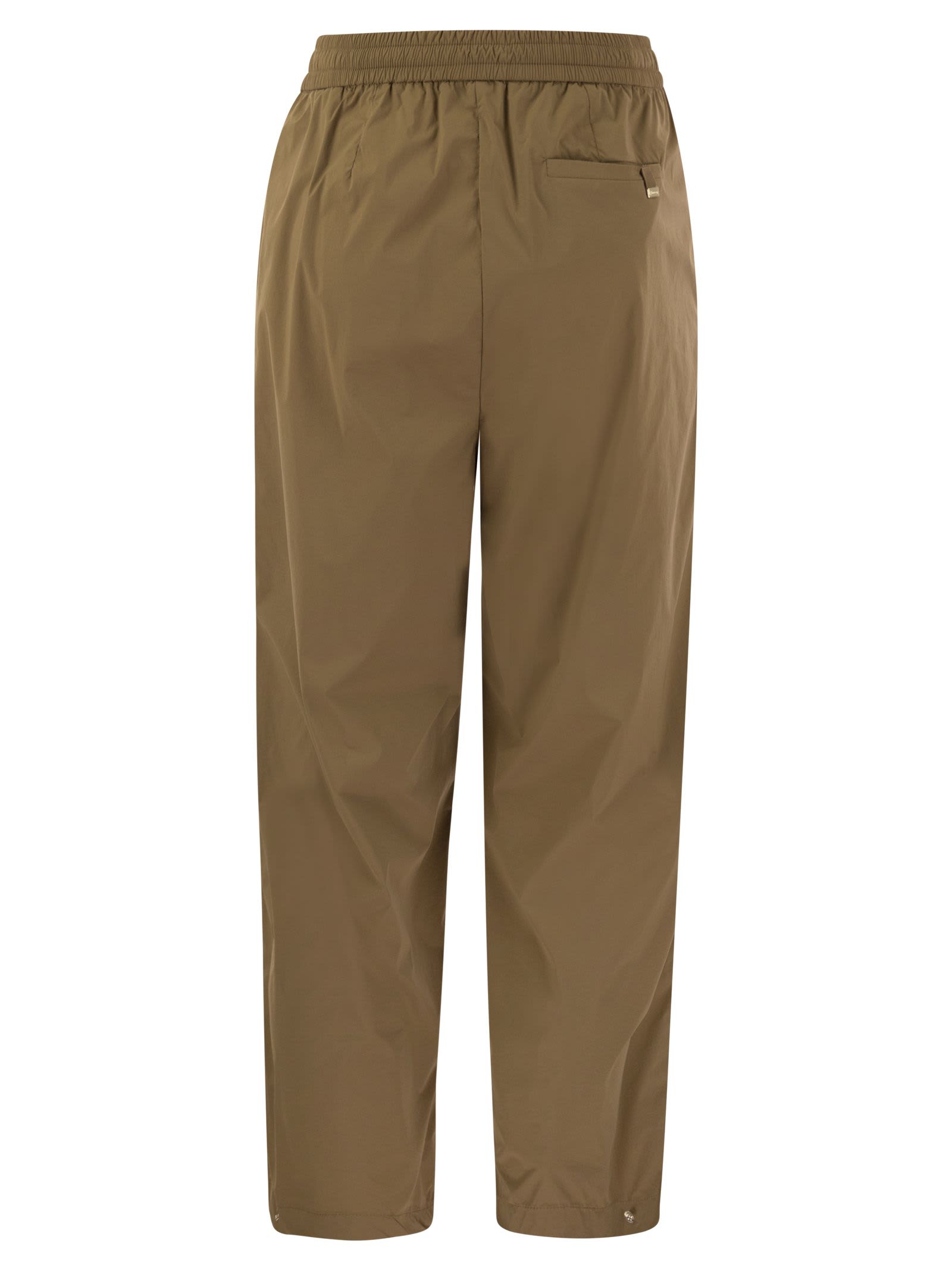 Shop Herno Light Stretch Nylon Trousers In Brown
