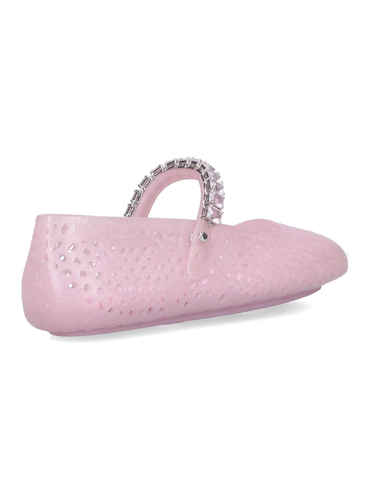 Jimmy Choo Mary Jane Jelly Ballet Flats In Pink