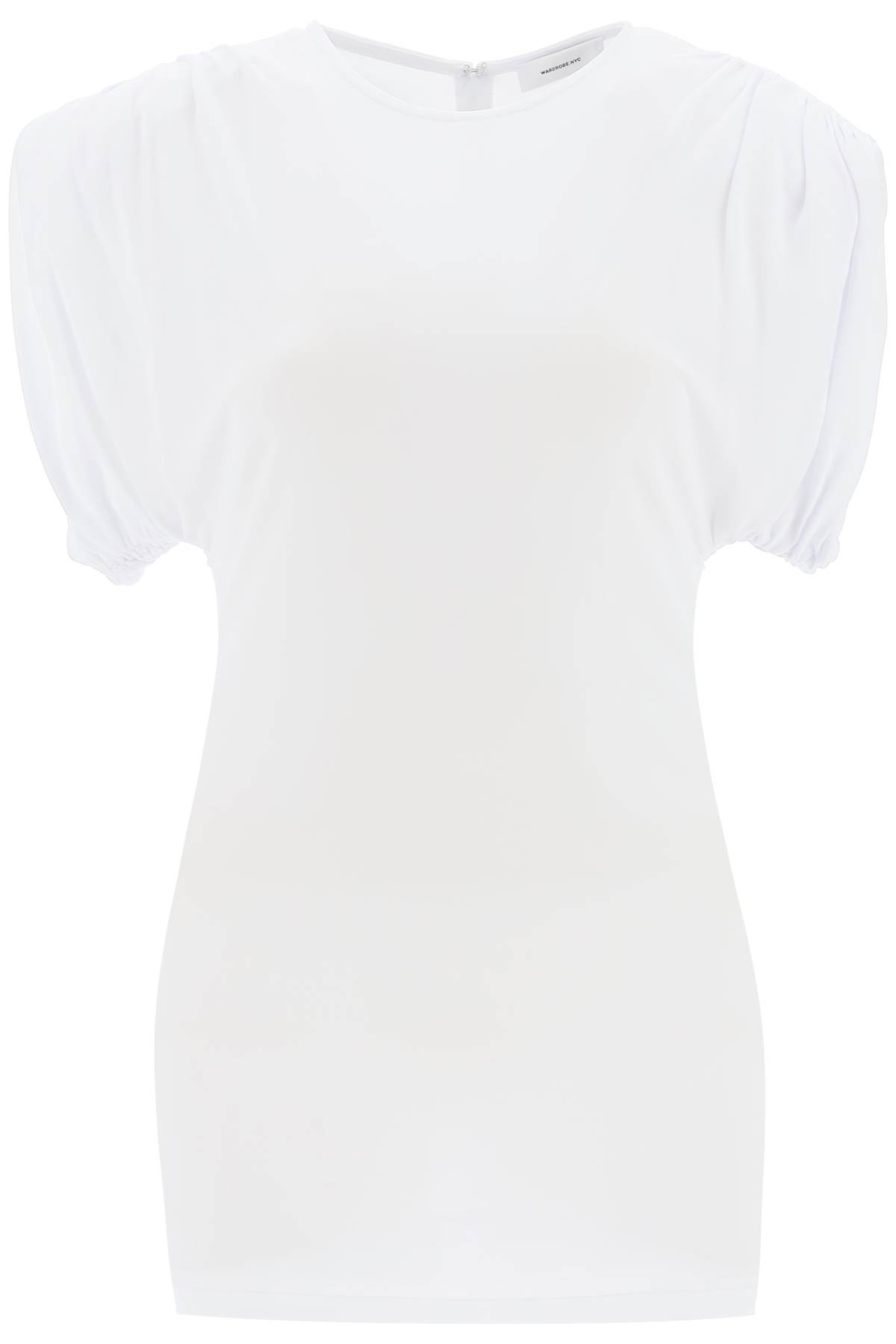Shop Wardrobe.nyc Mini Sheath Dress With Structured Shoulders In White (white)