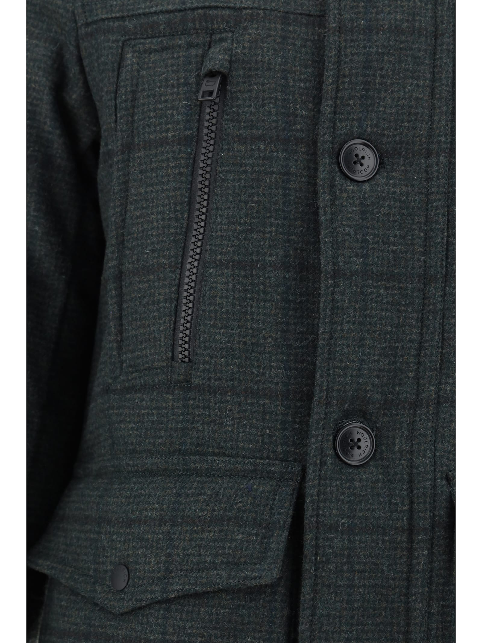 Shop Woolrich Arctic Down Jacket In Green Windowpane