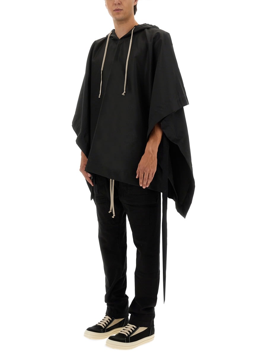 Drkshdw Waterproof Cape With Hood In Black