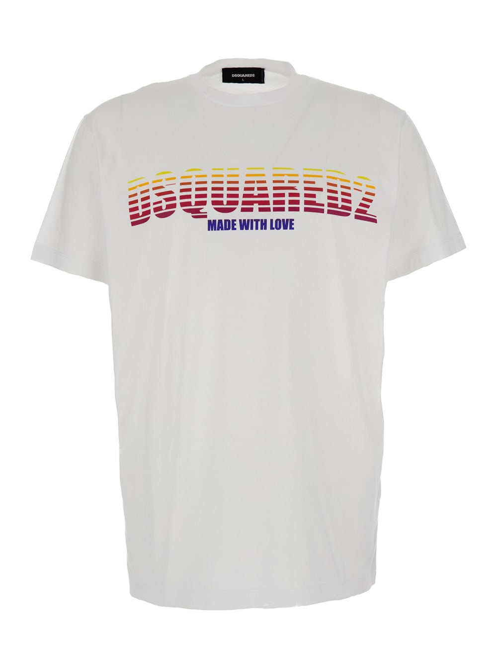 Shop Dsquared2 Girocollo Cool Fit In Bianco