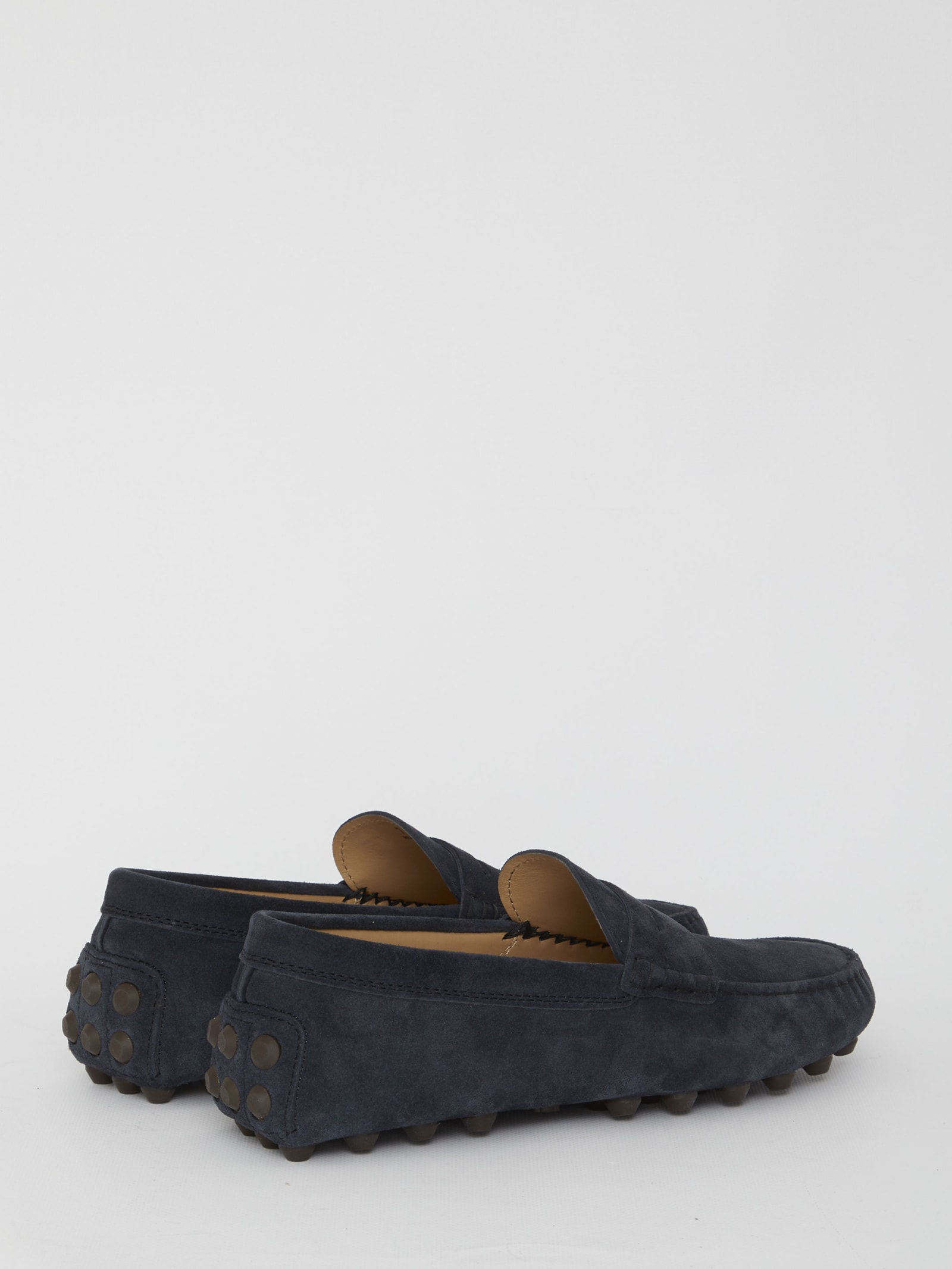 Shop Tod's Macro 52k Gommino Loafers In Blue