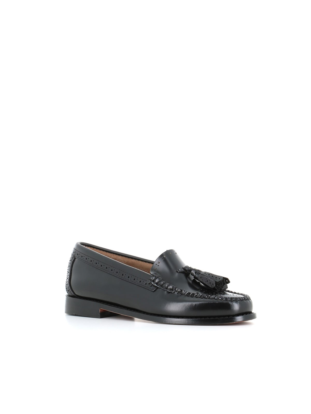 Shop G.h.bass &amp; Co. Estrelle Brogue Tassels Loafers In Black