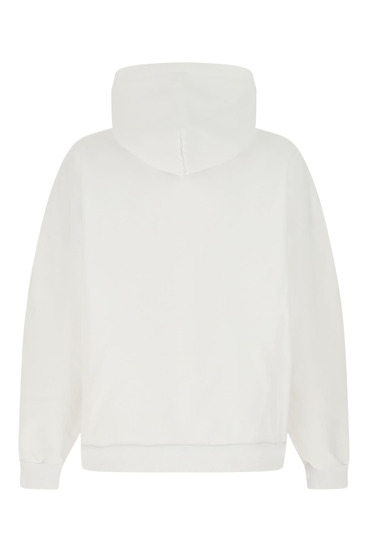 Balenciaga Women White Cotton Blend Oversize Sweatshirt In White