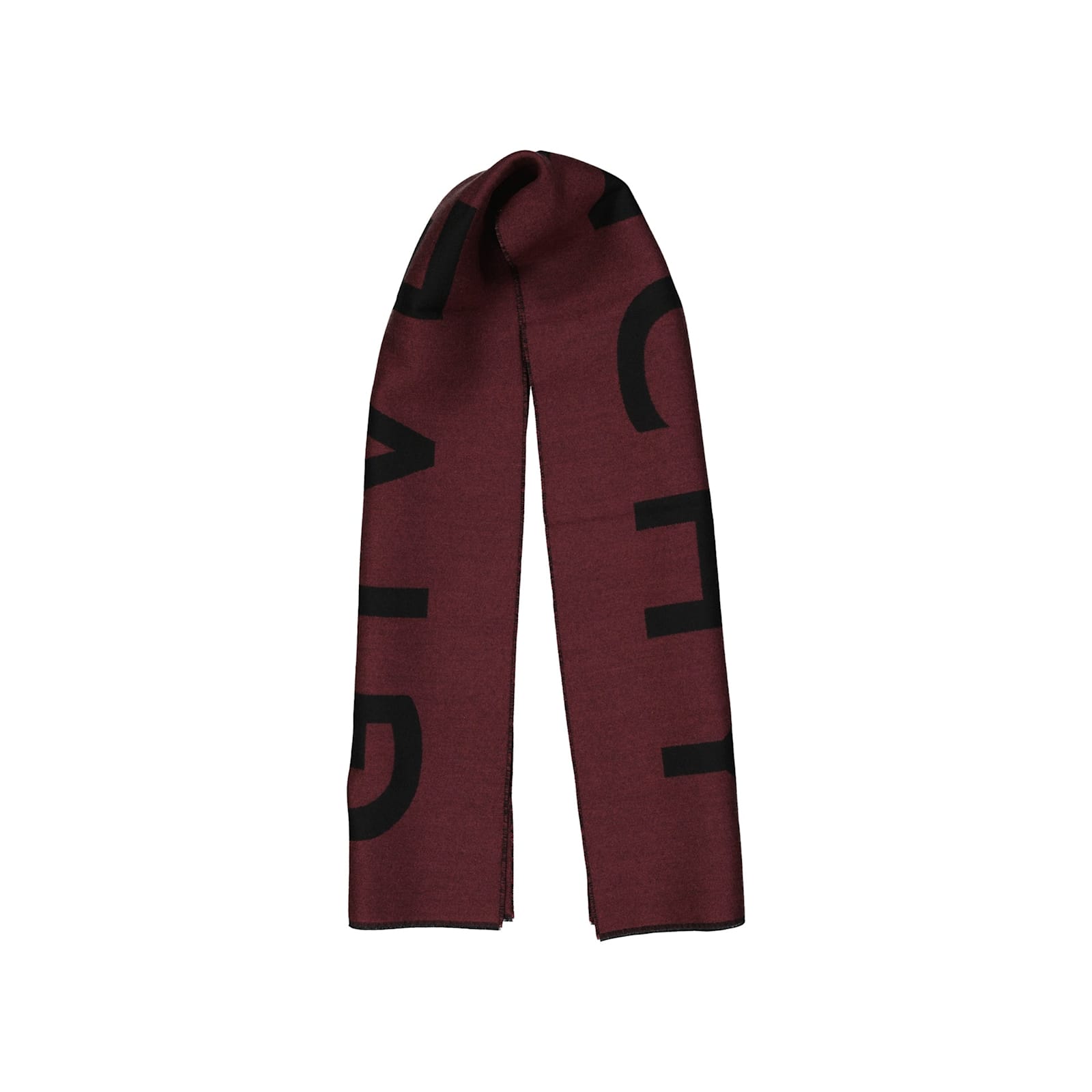 Shop Givenchy Wool Logo Scarf In Red