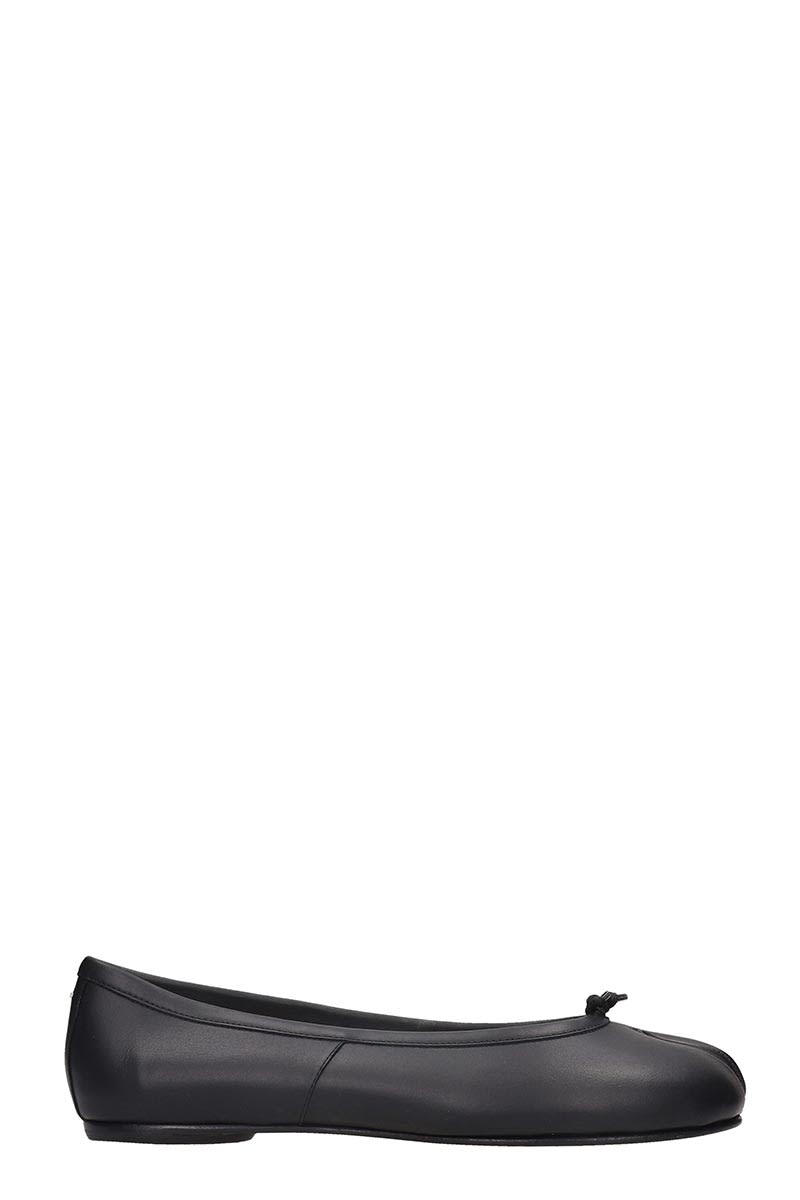 Maison Margiela Maison Margiela Tabi Ballet Flats In Black Leather Black 11195826 Italist