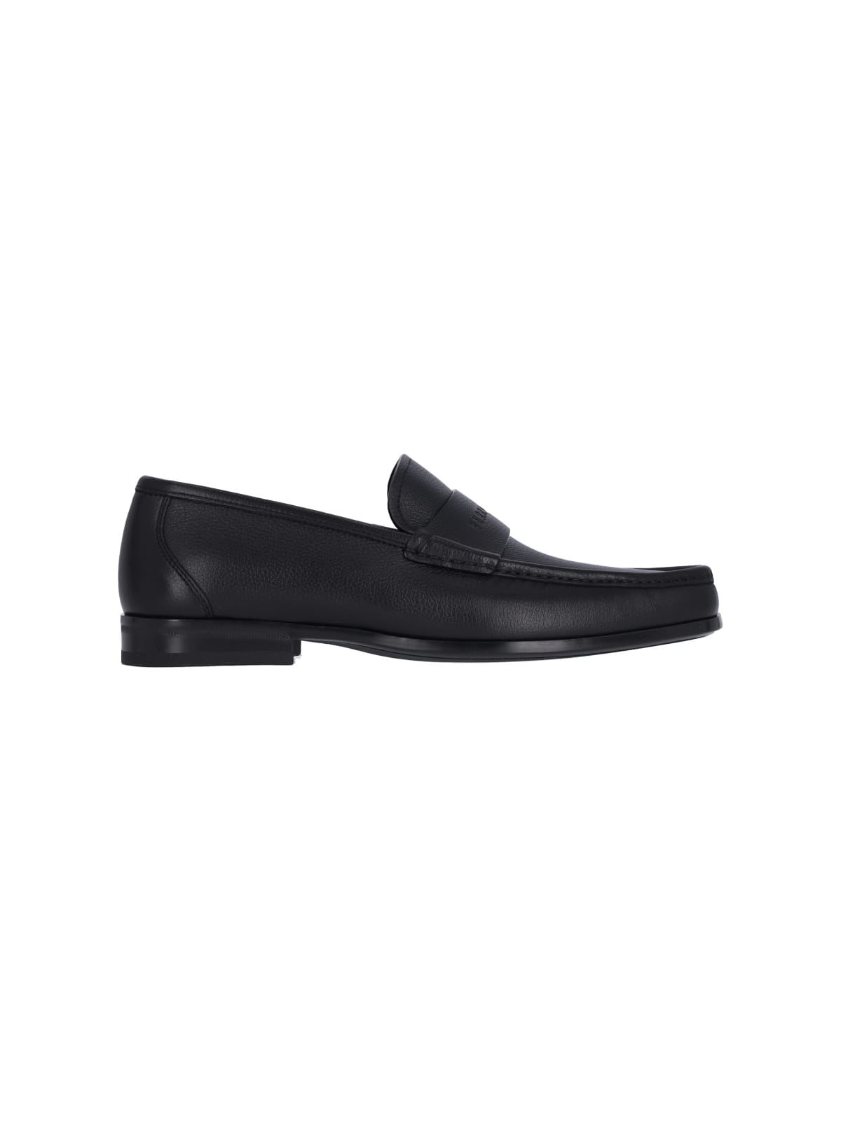 Shop Ferragamo Logo Loafers In Black