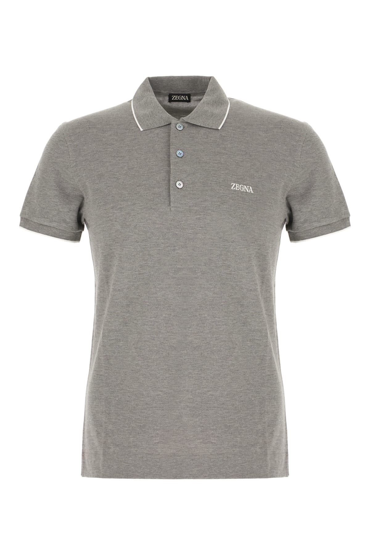 Grey Piquet Polo Shirt