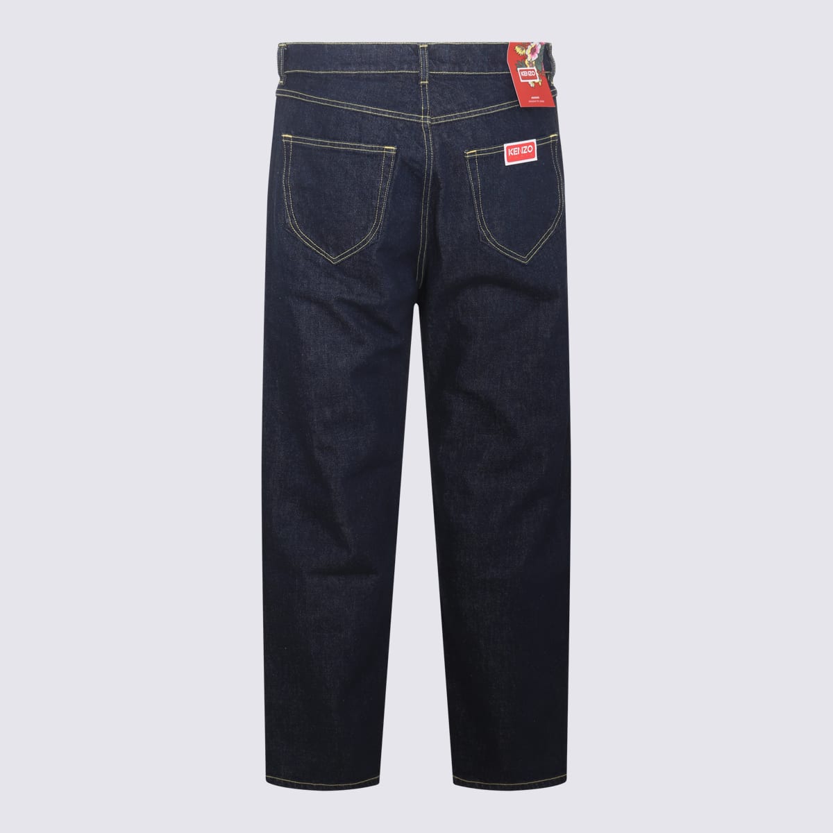 Shop Kenzo Indigo Denim Jeans In Blue