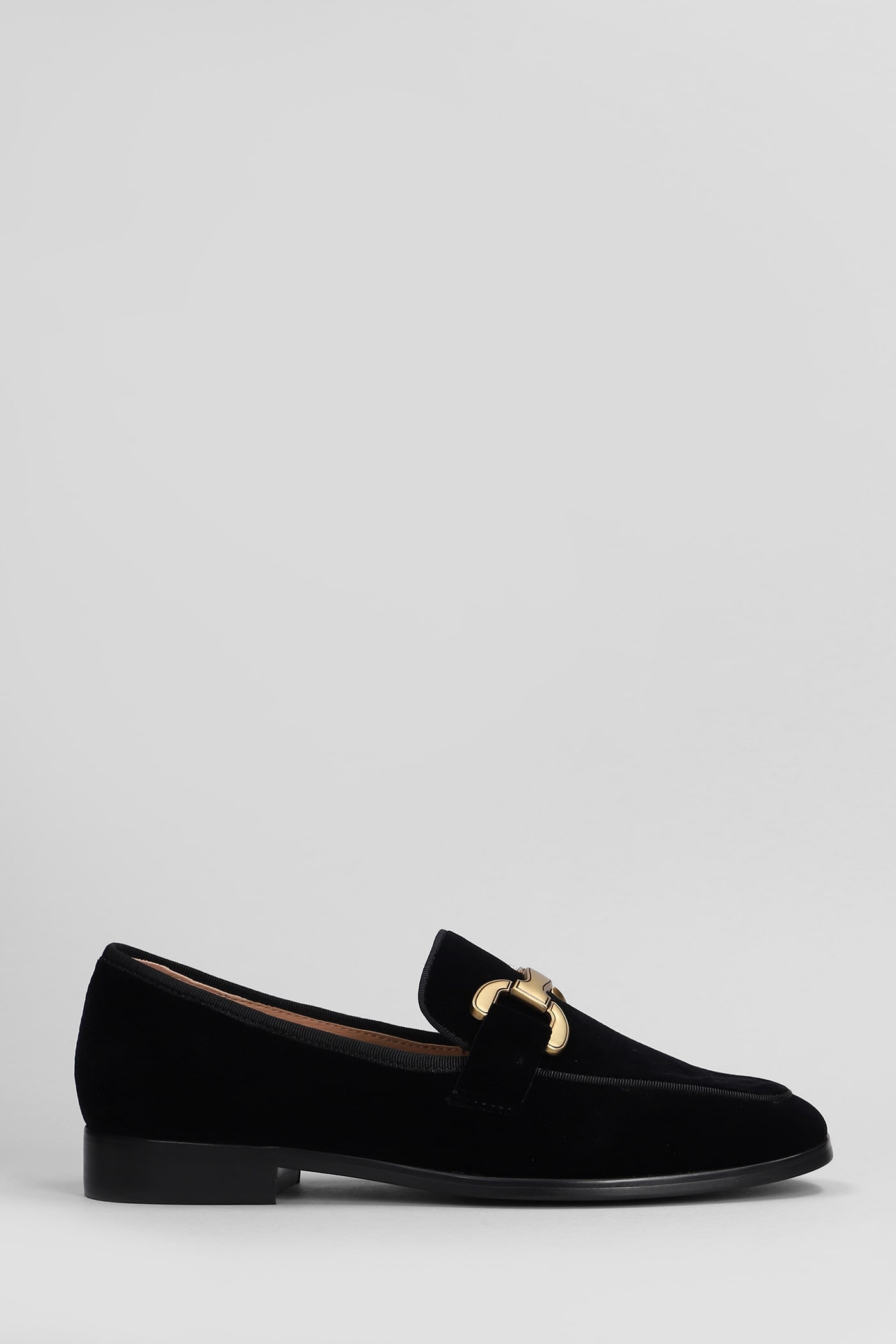 Vela Loafer Loafers In Black Velvet