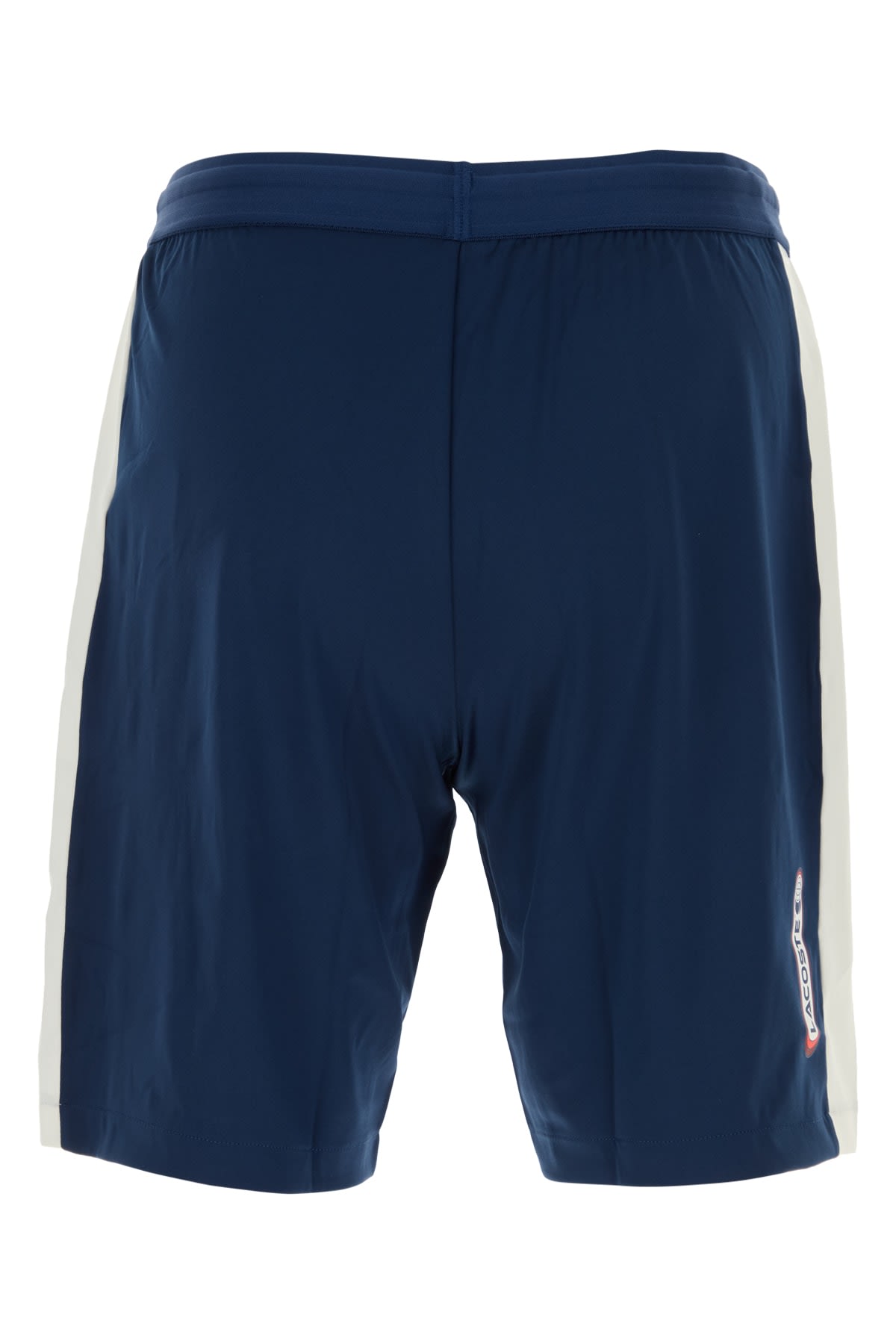Lacoste Striped Elastic Waistband Shorts With Side Stripes In Li4