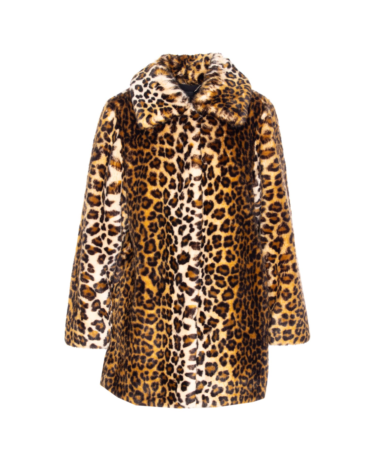 Liu •jo Animalier Faux Fur Coat In Multi