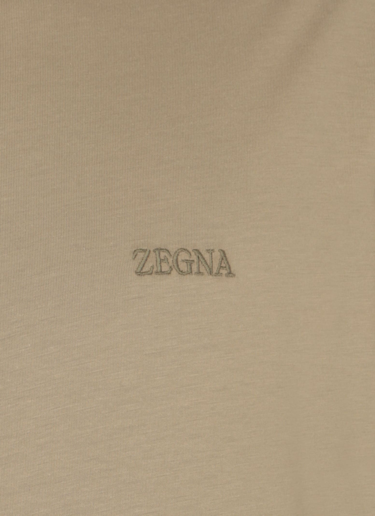 Shop Zegna Cotton T-shirt In Green