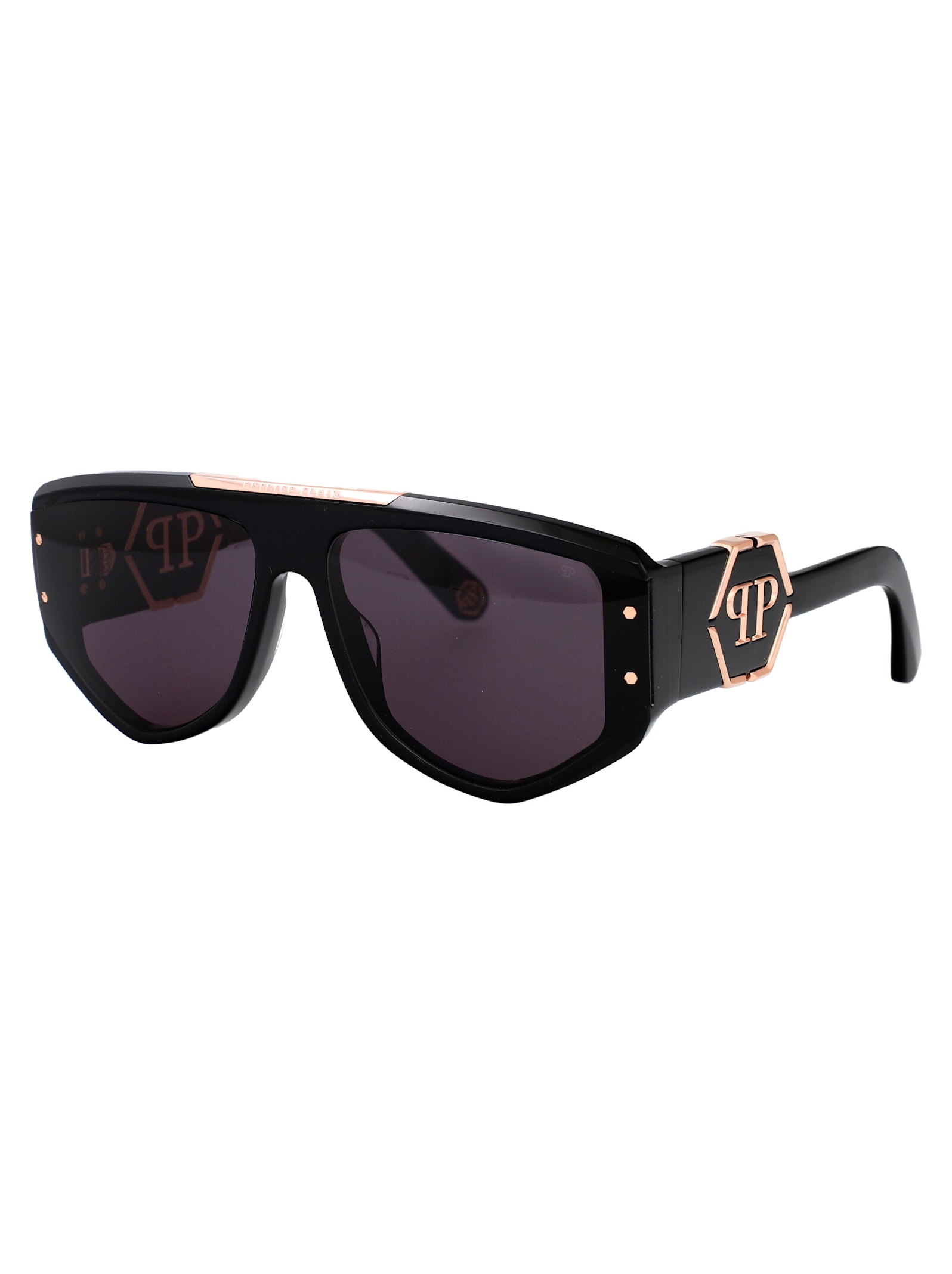 Philipp Plein Spp093m Sunglasses In 0700 Black