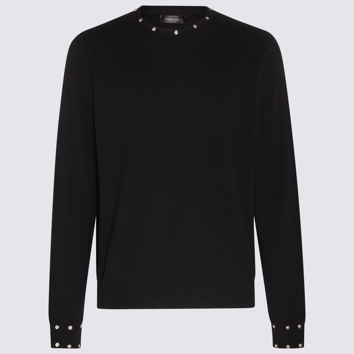 Shop Versace Black Cashmere Blend Jumper
