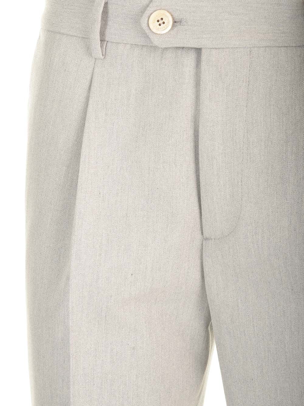 Shop Brunello Cucinelli Leisure Fit Trousers In Grey