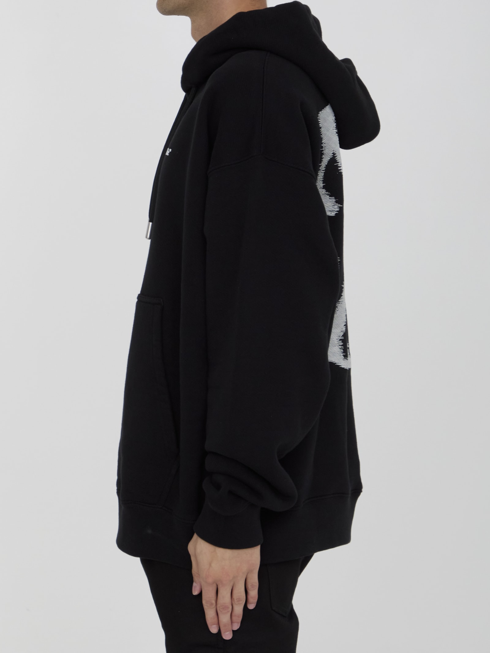 Shop Off-white Windy Arrow Skate Hoodie In Black