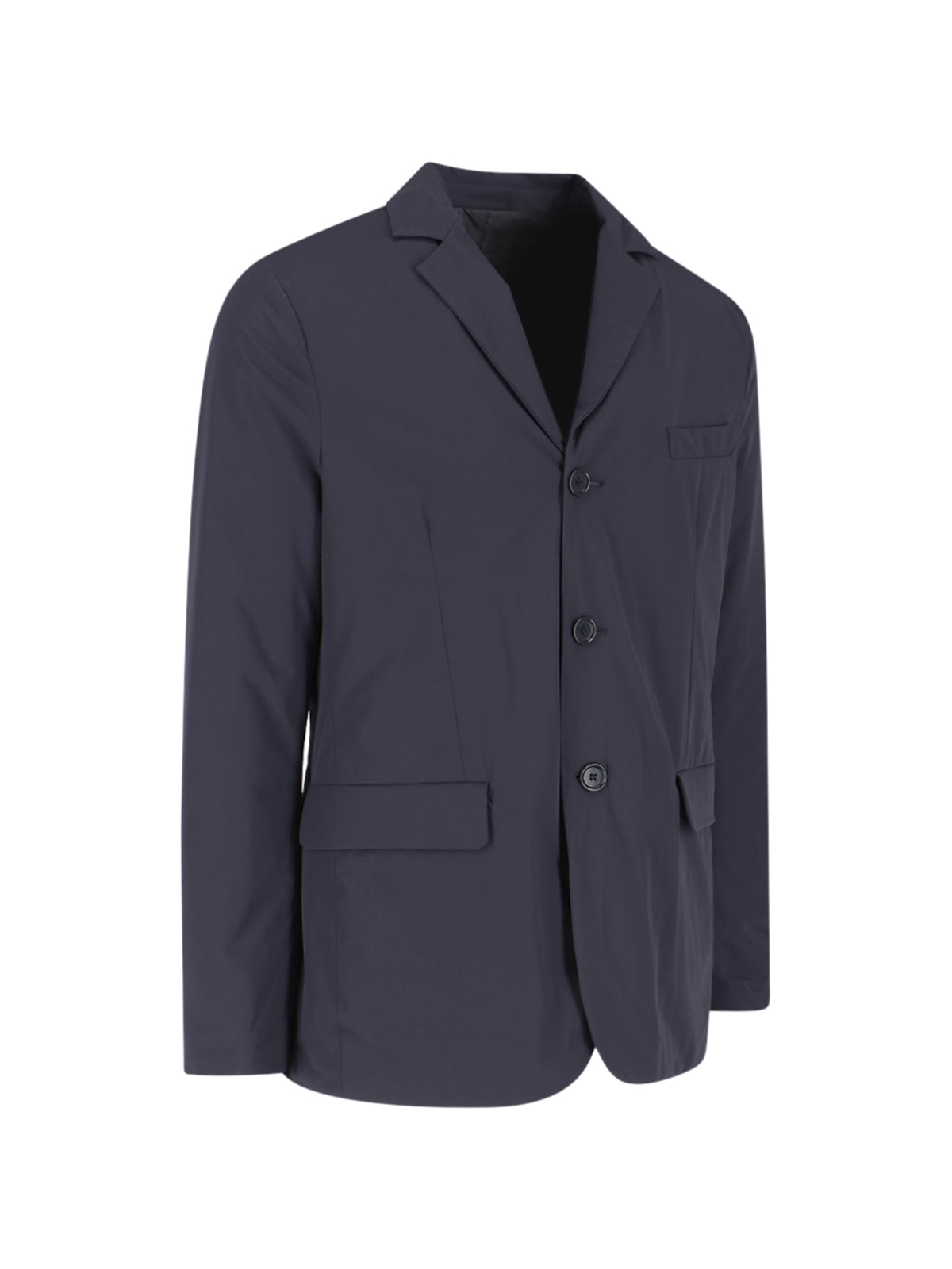 Shop Aspesi Paper Blazer In Blu Navy