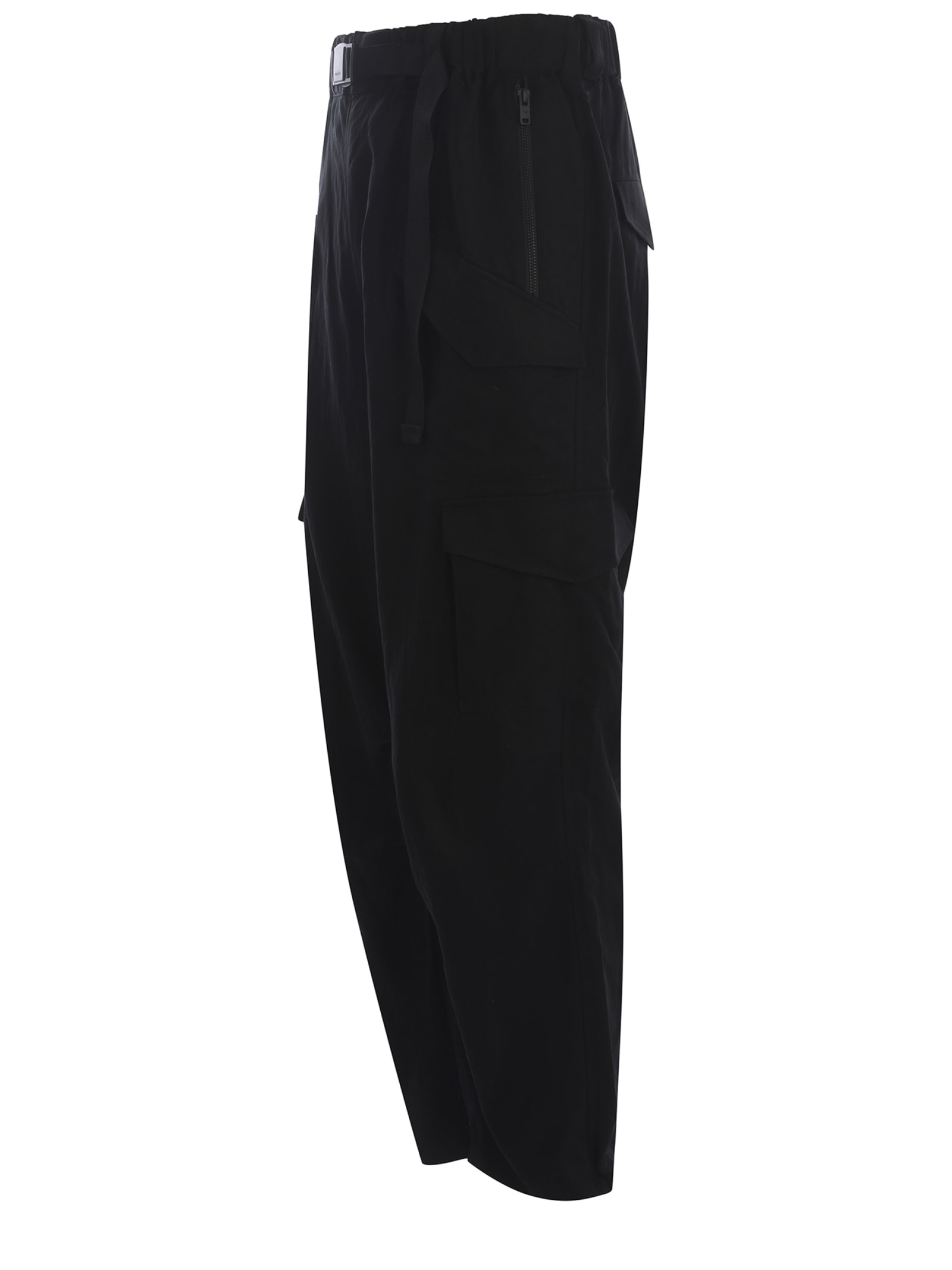 Shop Y-3 Trousers  Wash Made Of Nylon In Nero