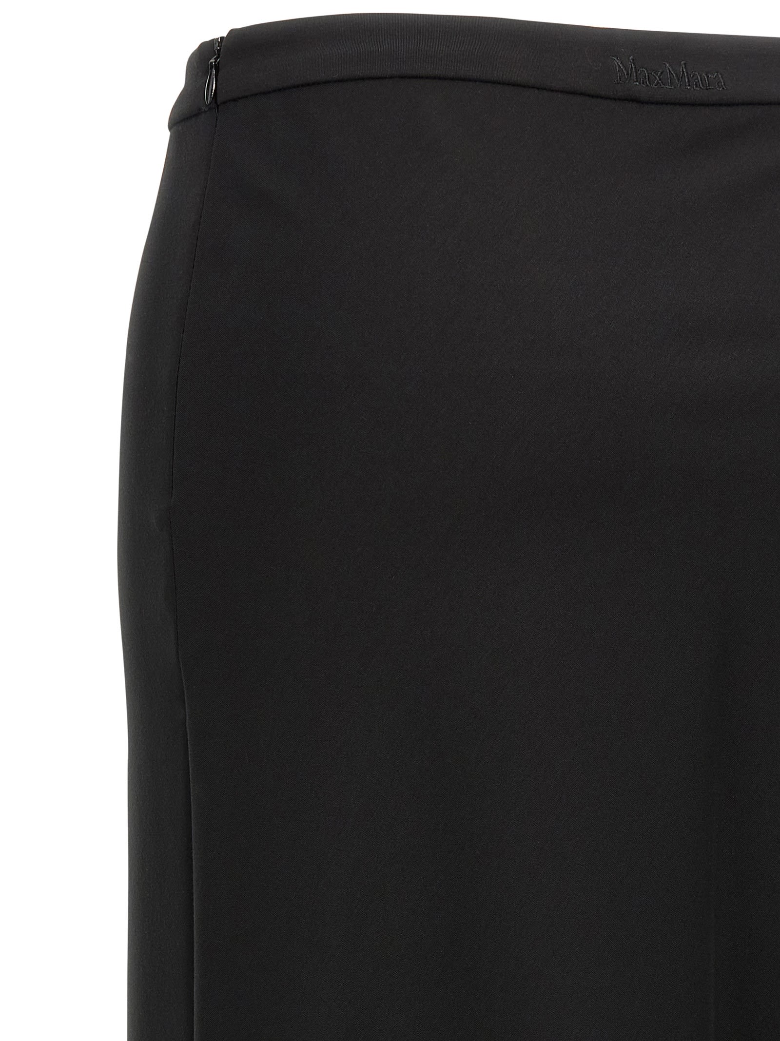 Max Mara Elastic Waist Skirt In Black