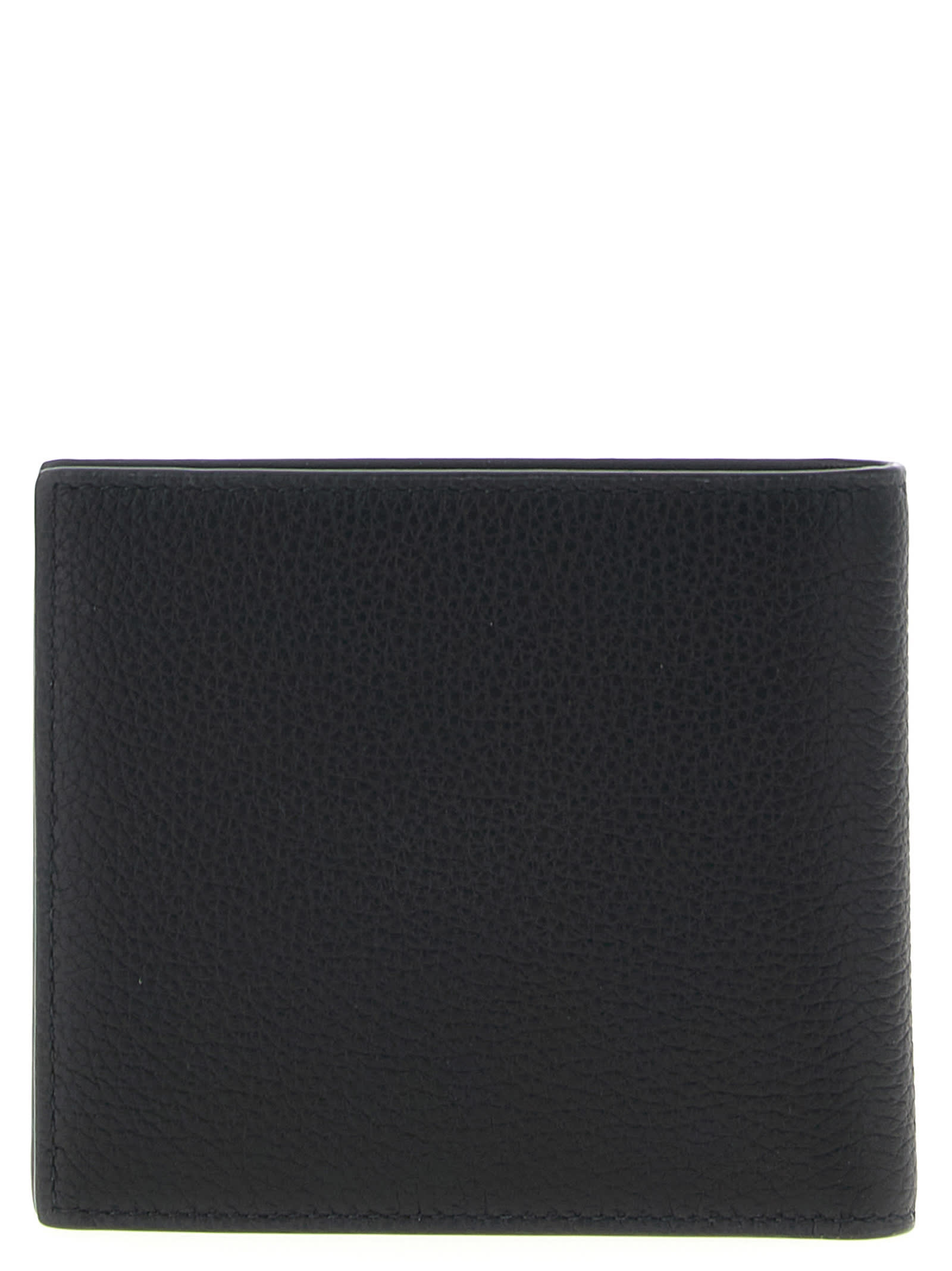 Burberry Ekd Leather Bifold Wallet In Black