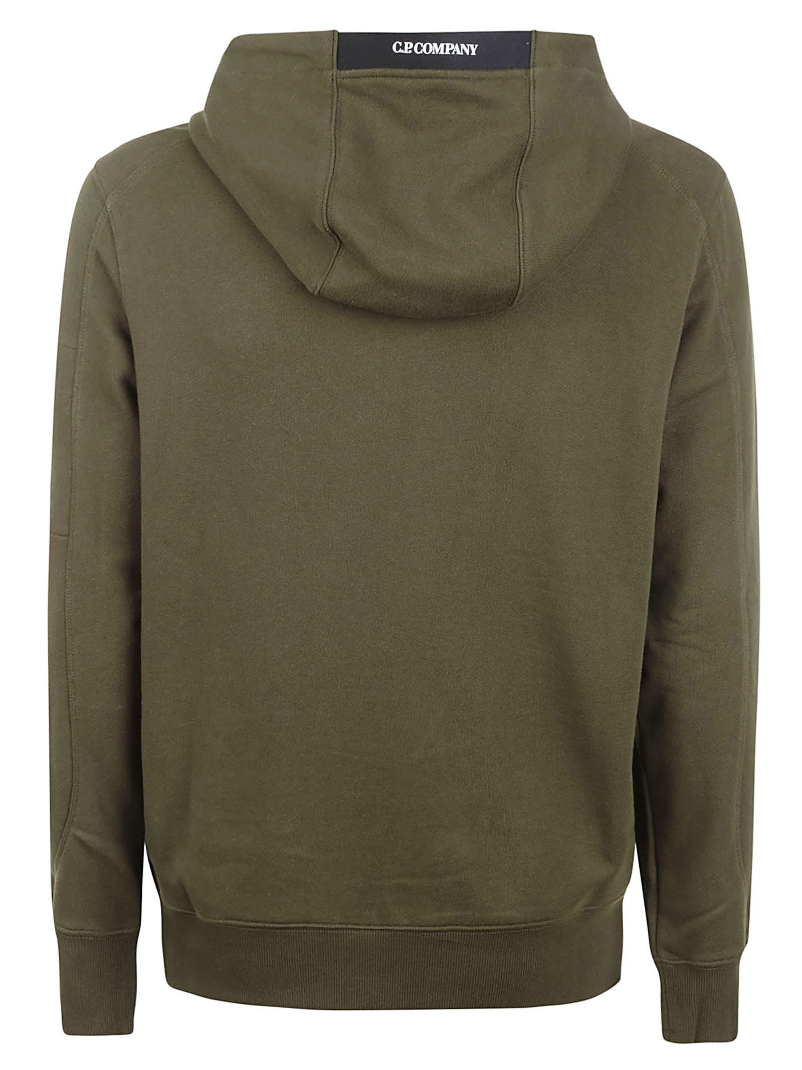 Shop C.p. Company Diagonal Raised Fleece Sweatshirt In Verde Militare