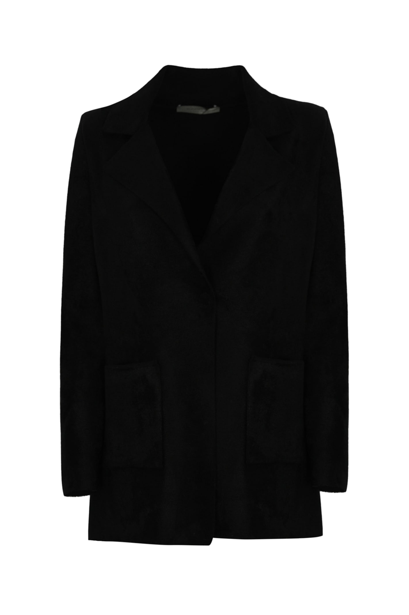 D. Exterior Long Velvet Knitted Jacket