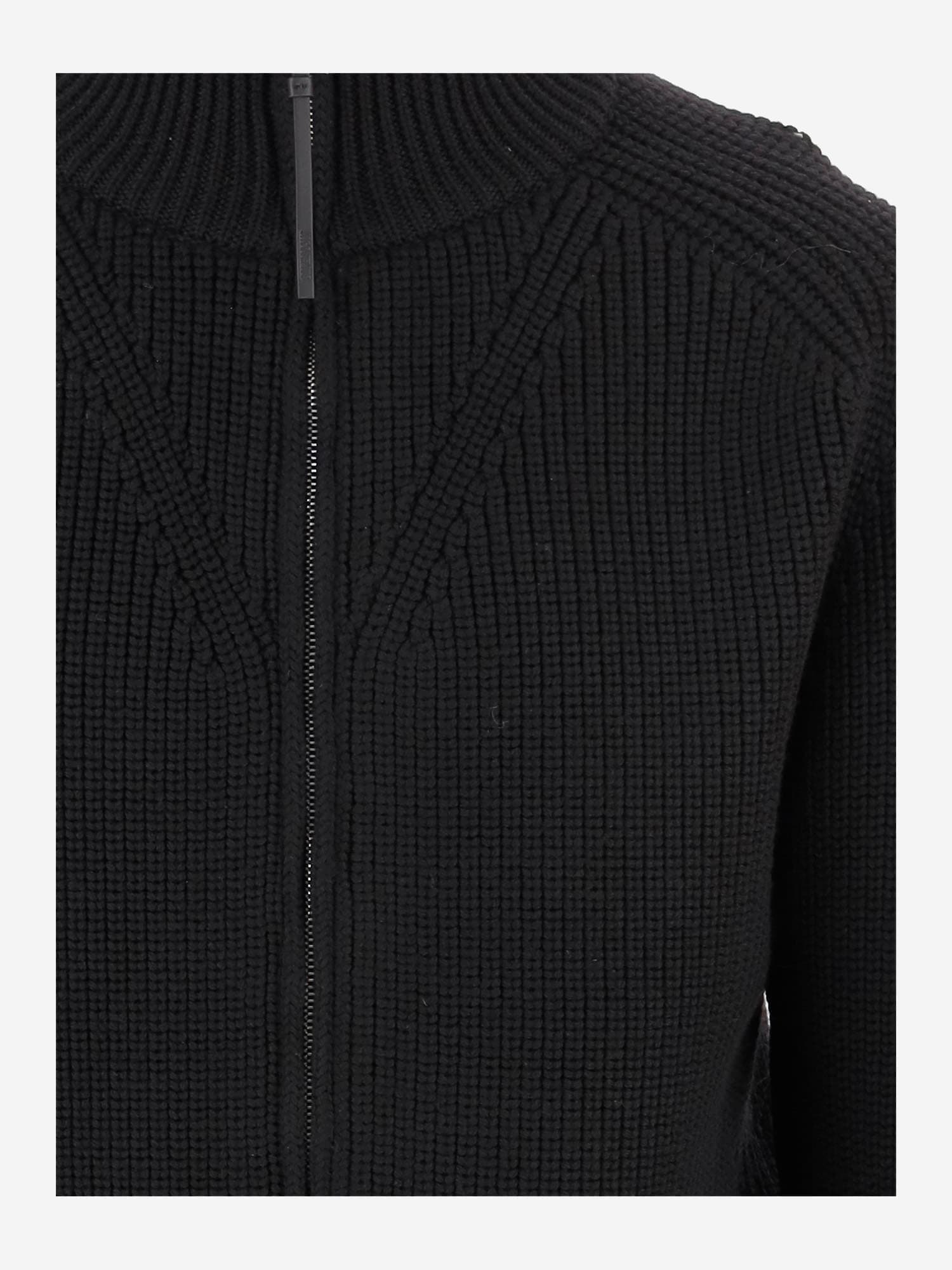 Jacquemus Zip-front Merino-wool Cardigan In Black
