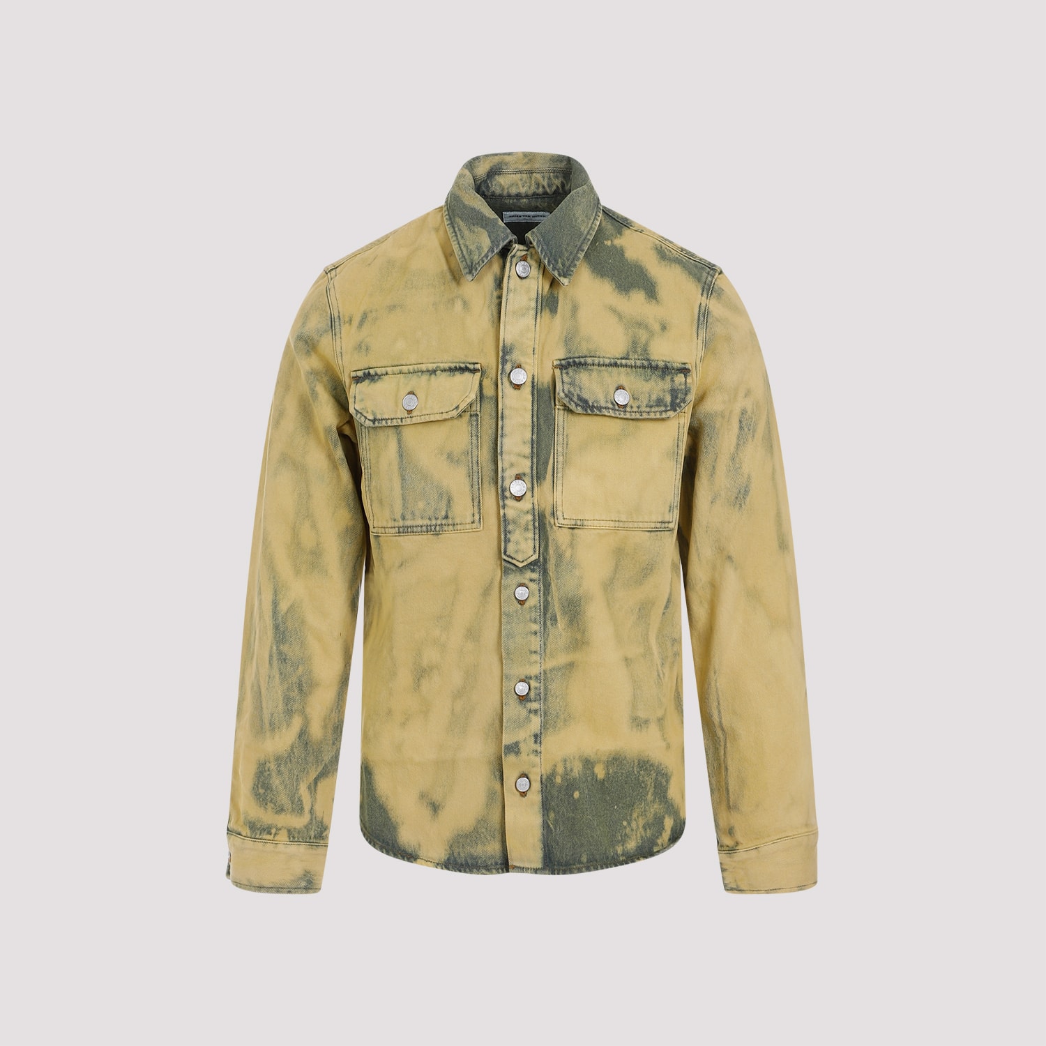 Shop Dries Van Noten Cotton Curtis Shirt In Lime