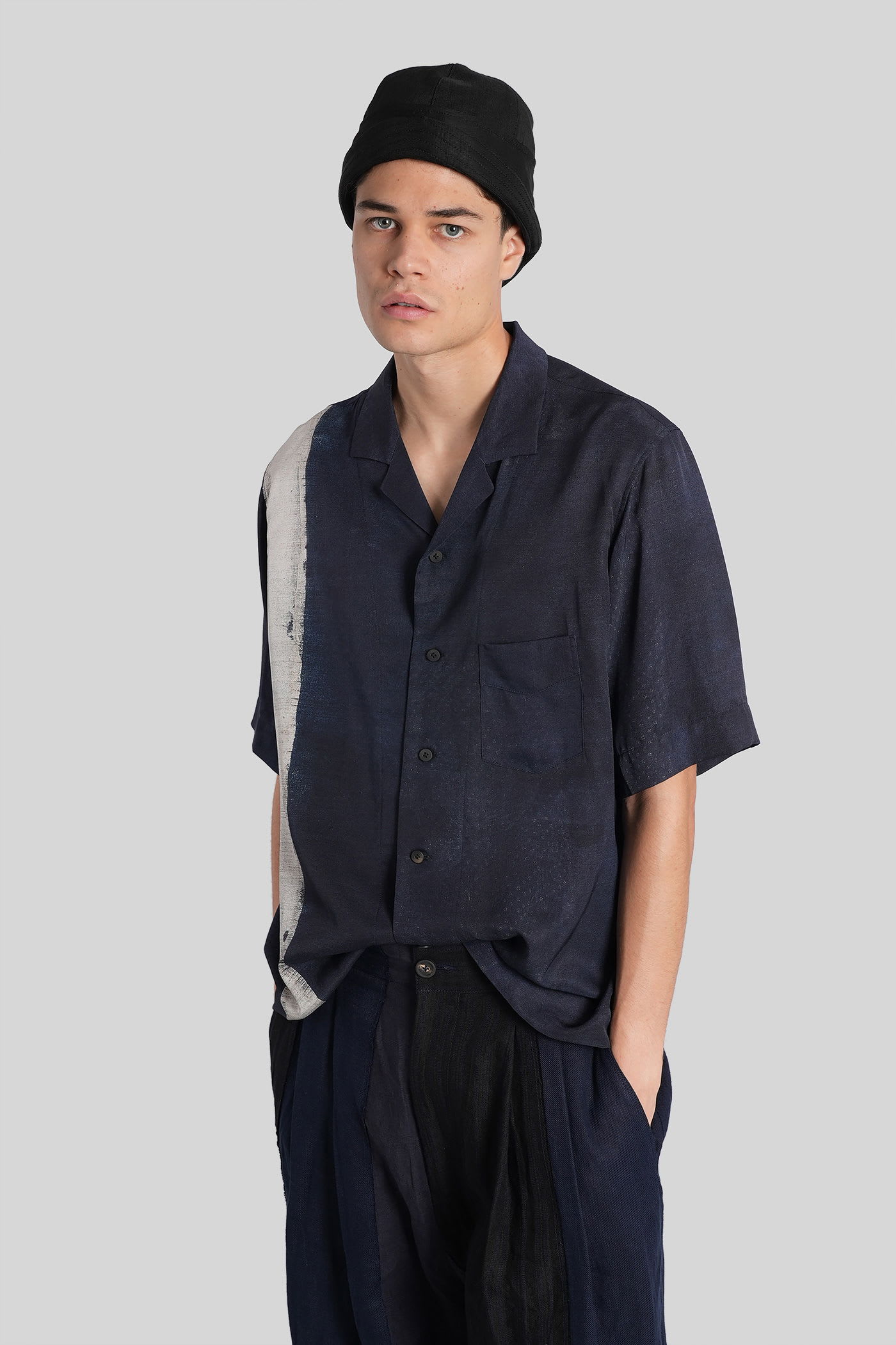 Shirt In Blue Silk