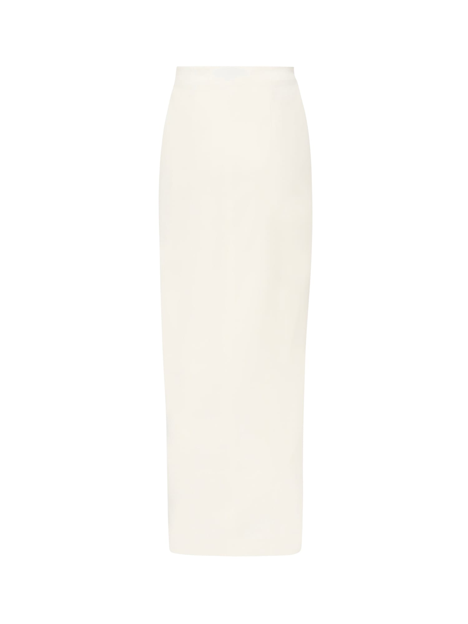 Alessandra Rich Wool Crepe Skirt In White