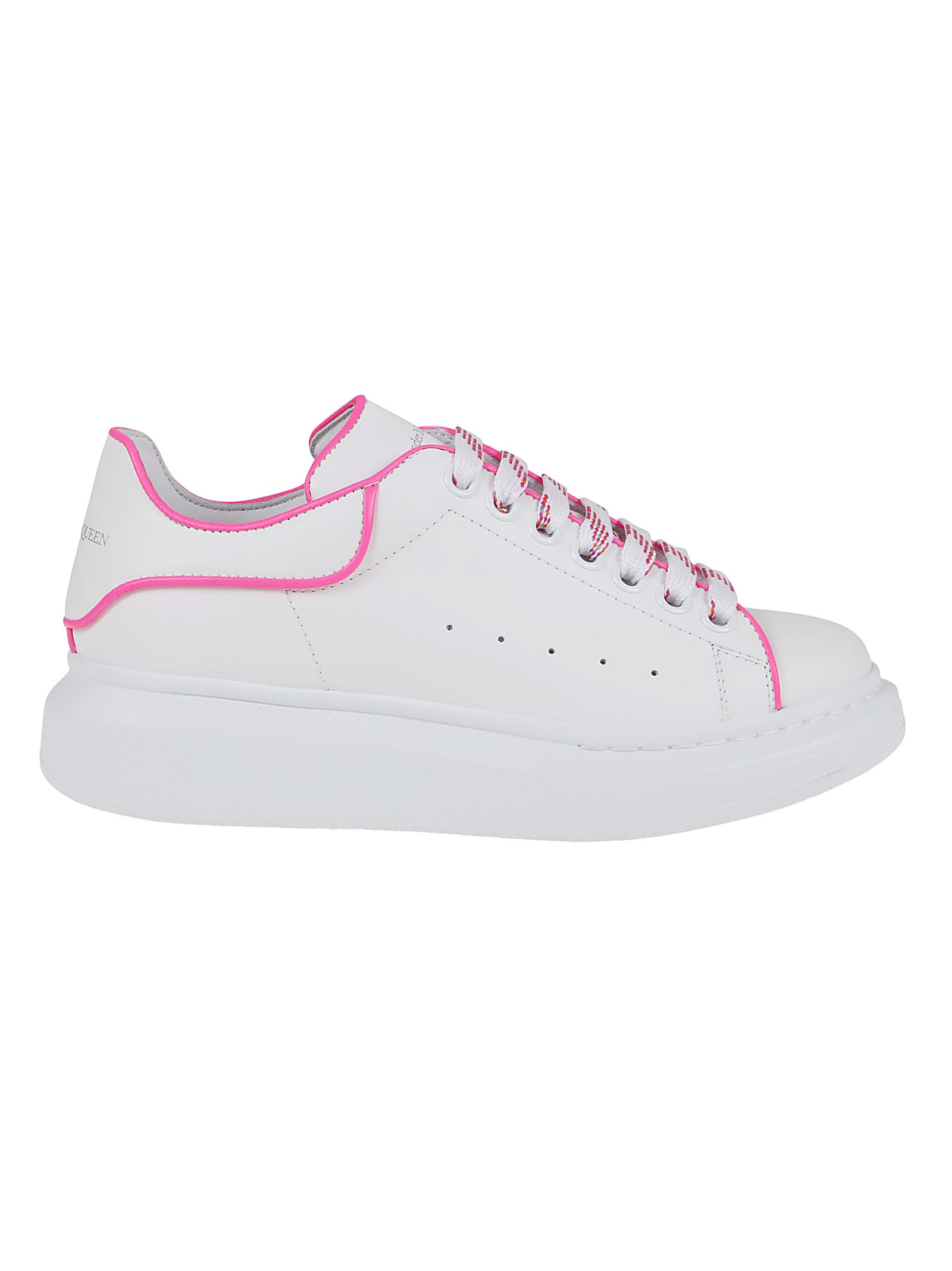 Alexander Mcqueen Leather Upper And Ru In White Neon Pink | ModeSens