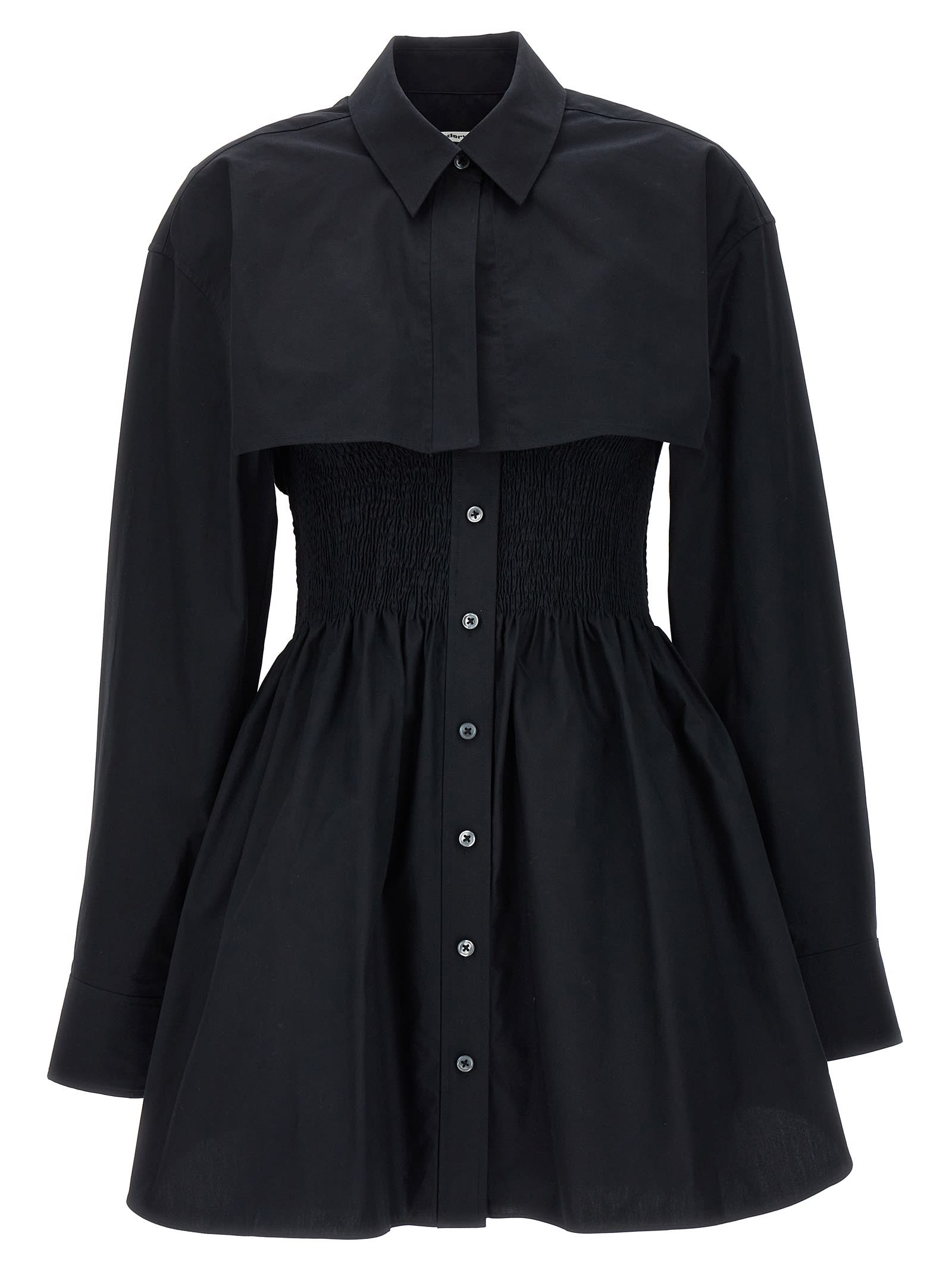 Shop Alexander Wang T Smocked Mini Dress In Black