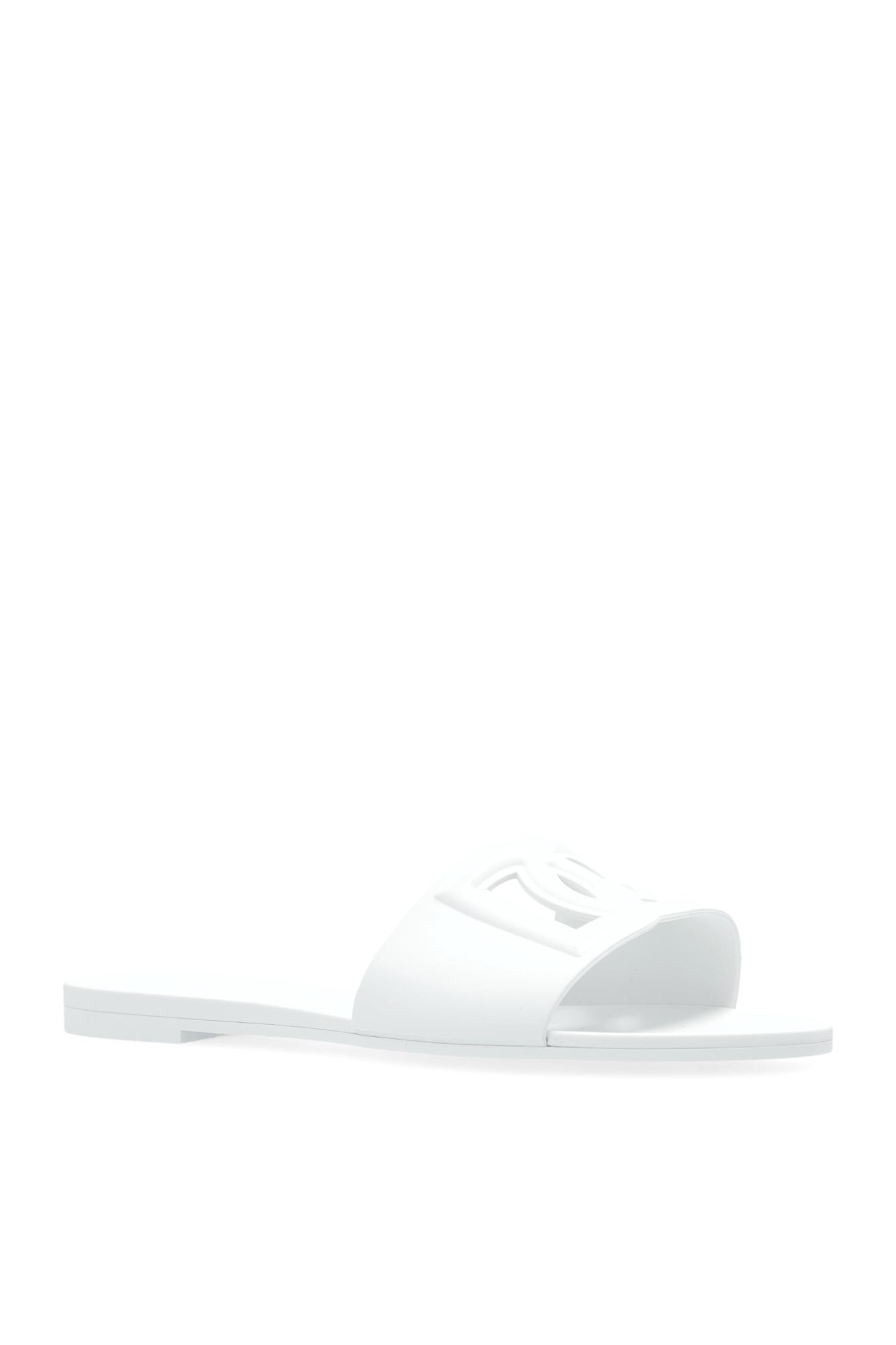 Dolce & Gabbana Women Dg Logo Beach Slides In White