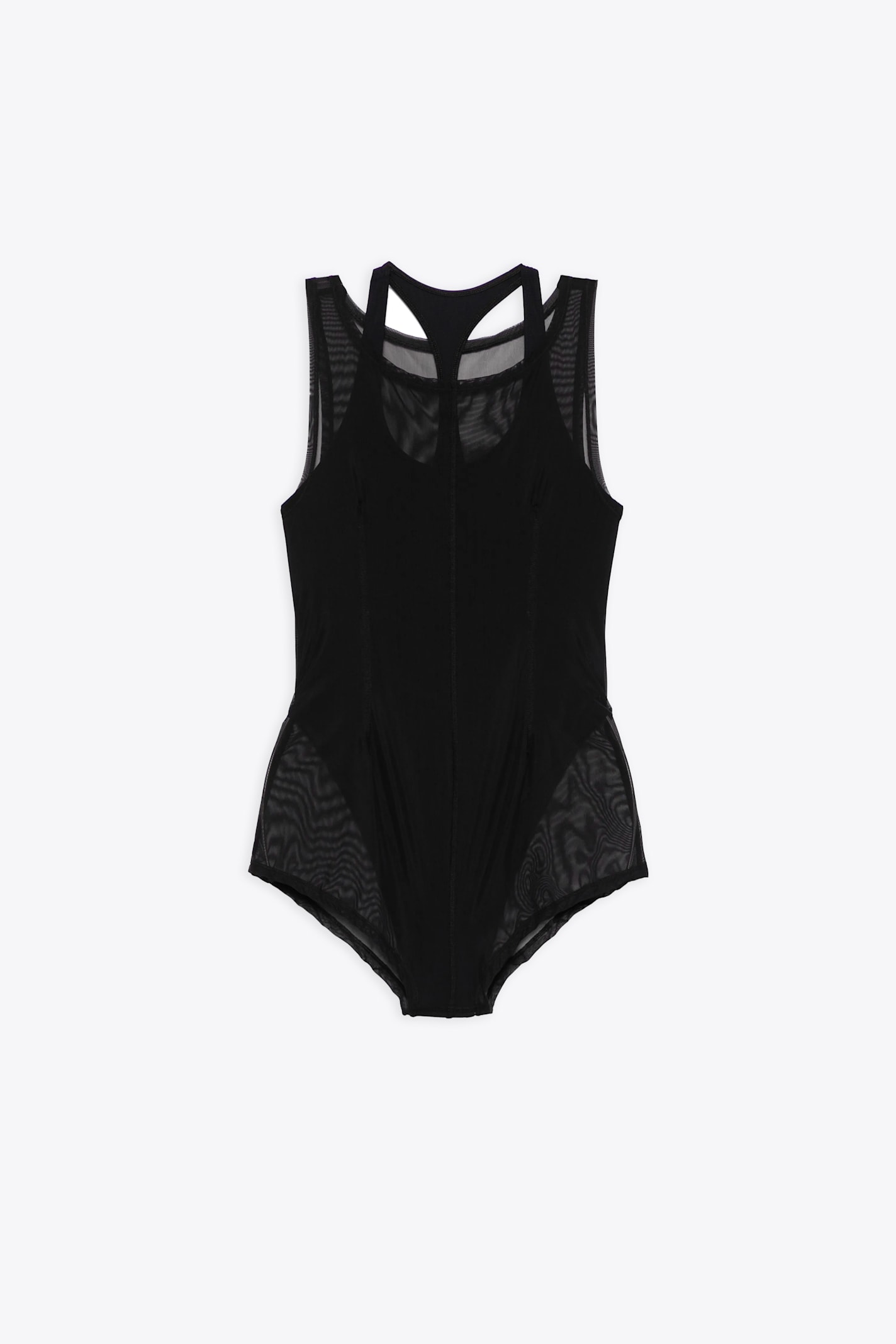 Our Legacy Dual Vanua Swimsuit In Net Black Jersey