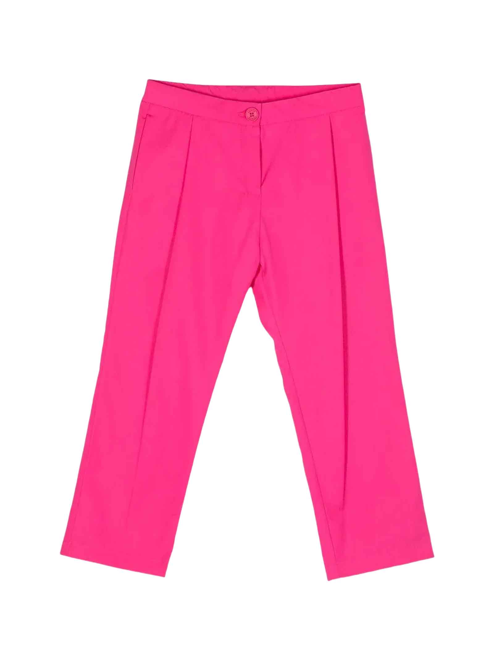 Kenzo Kids' Pink Trousers Girl In Lampone