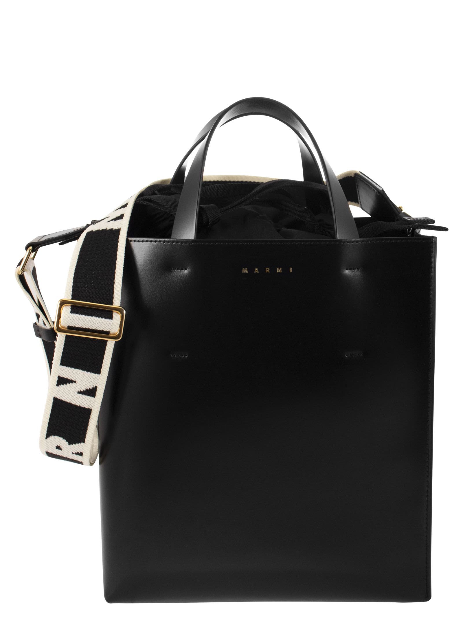 Small museo Black Leather Bag