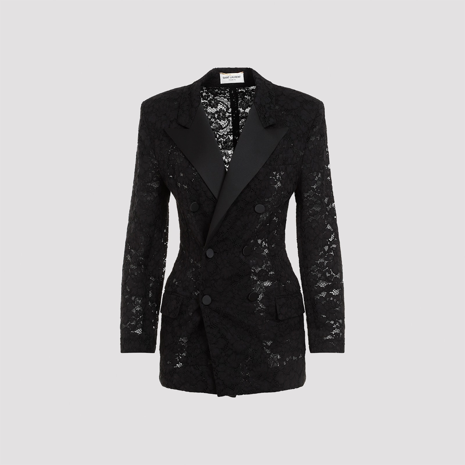 Shop Saint Laurent Cotton Jacket In Noir