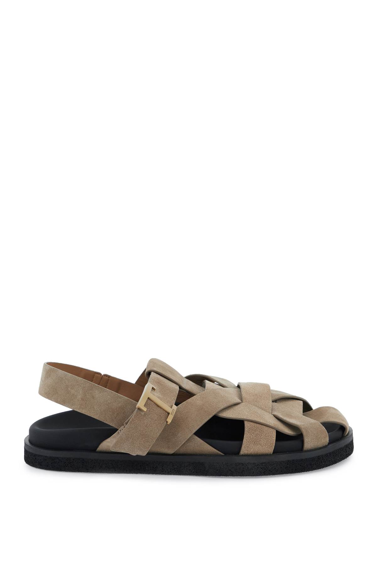 Shop Tod's T Timeless Sandals In Beige