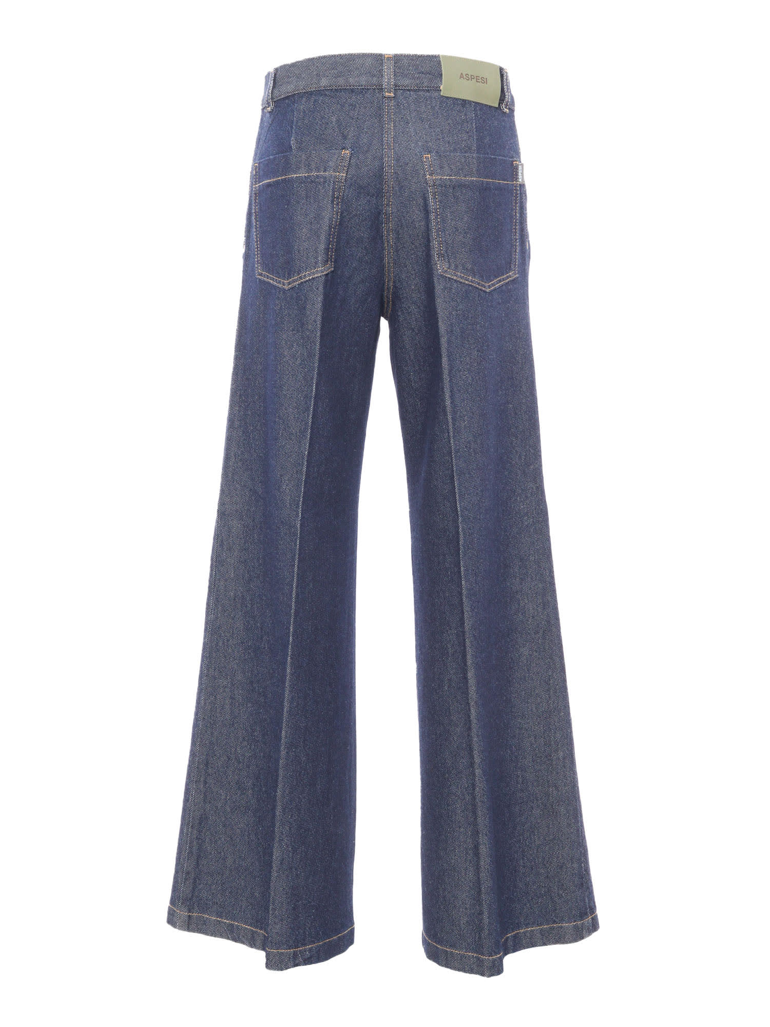 Shop Aspesi Woman Pants In Blue