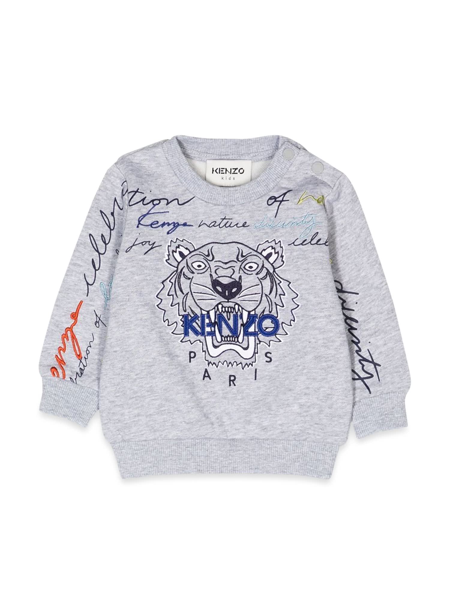 Kenzo Tiger Crewneck Sweatshirt And Lettering