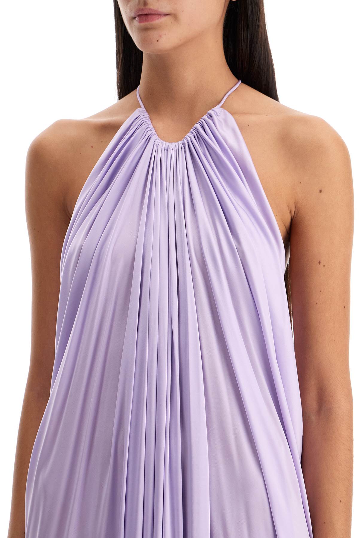 Shop Tom Ford Long Shiny Jersey Dress In Bright Lilac (purple)