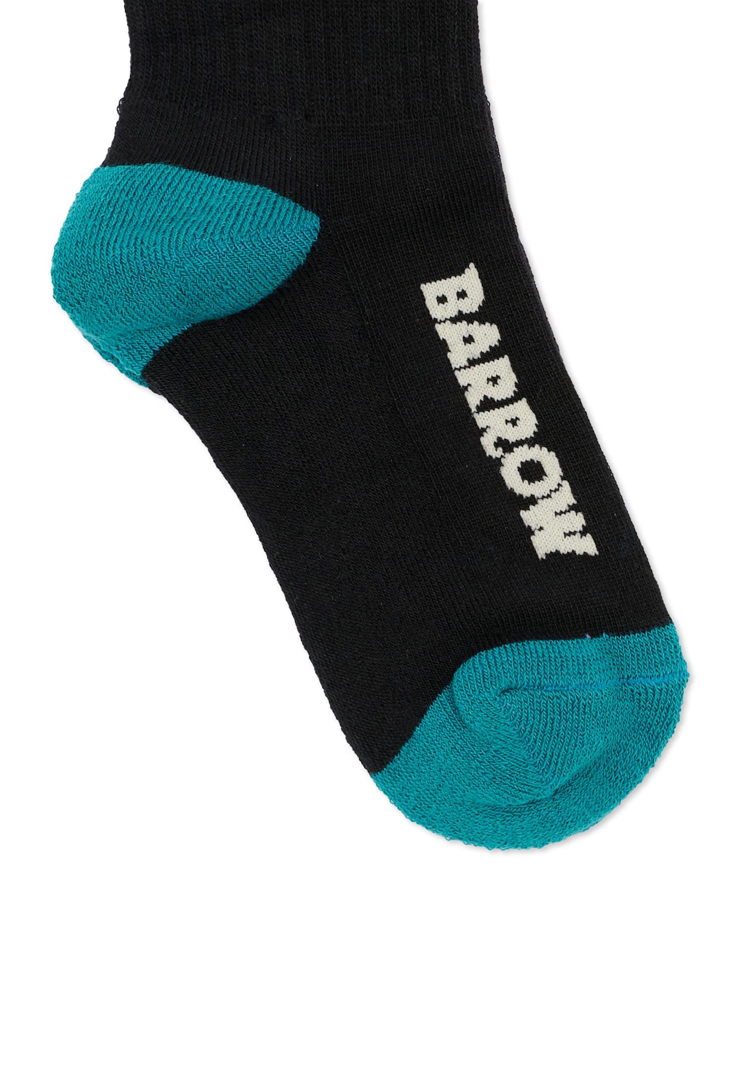 Barrow Black Socks For Kids With Logo In Multi