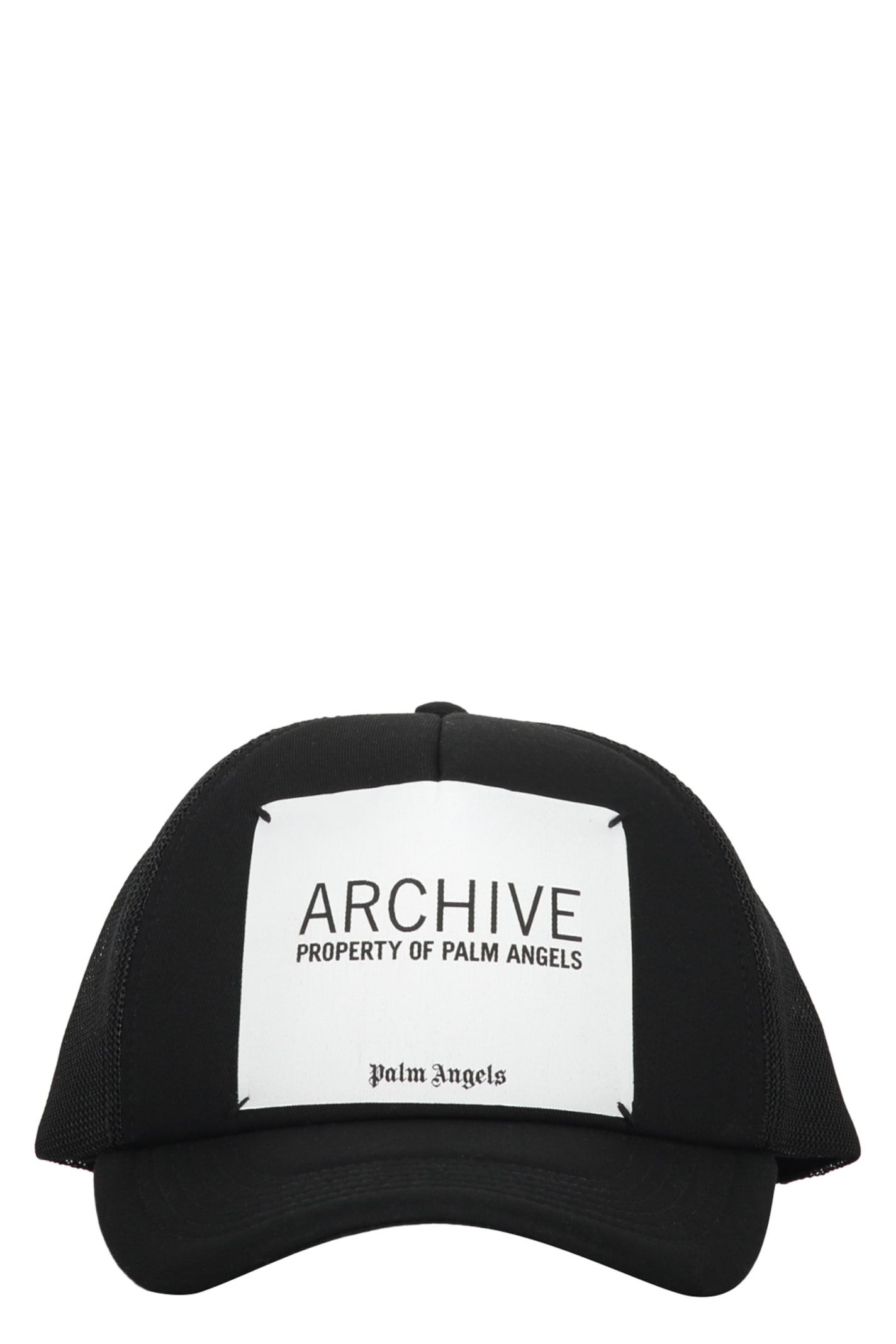 Shop Palm Angels Archive Baseball Cap In Black