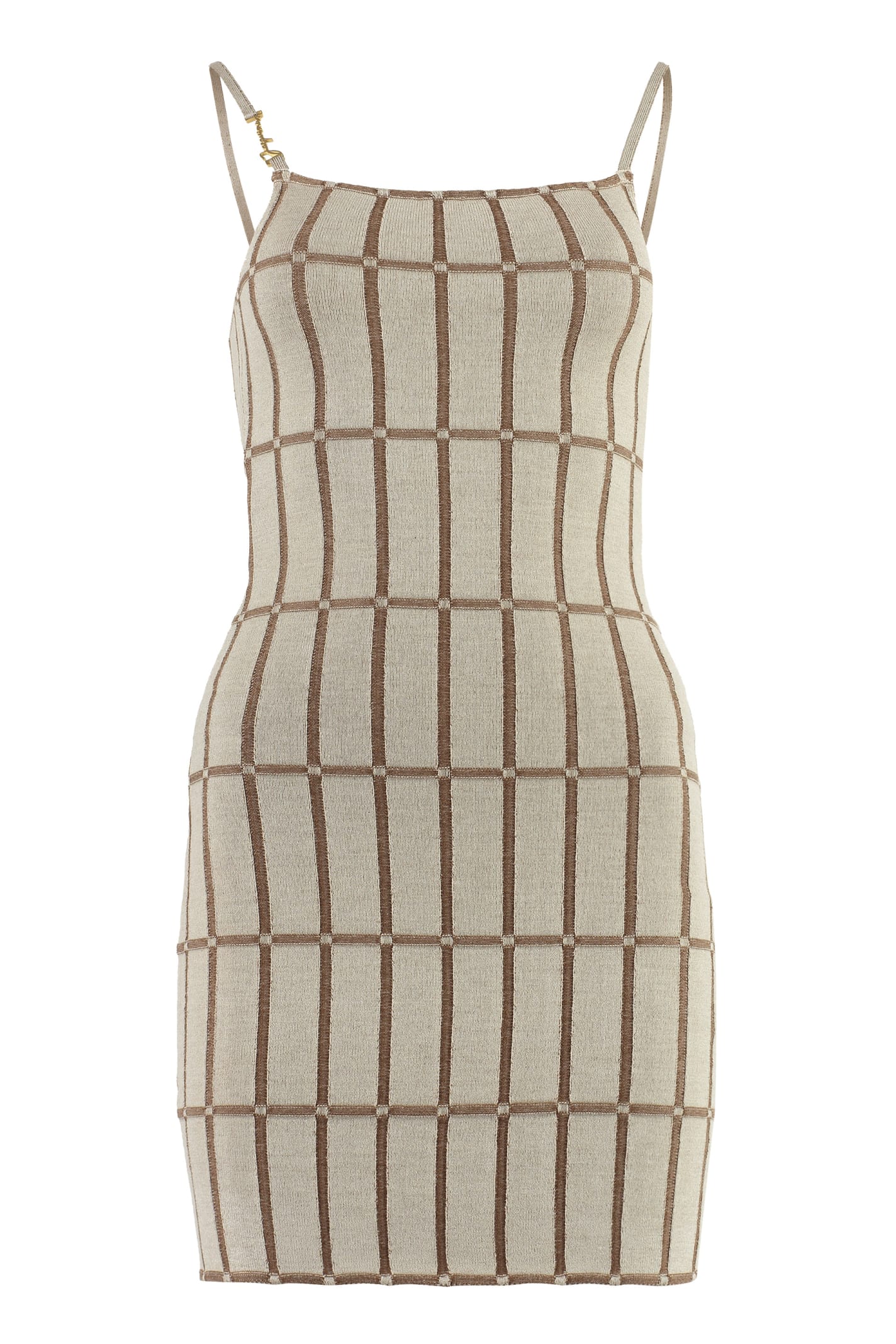 JACQUEMUS MAILLE MALHAIN KNITTED MINI DRESS